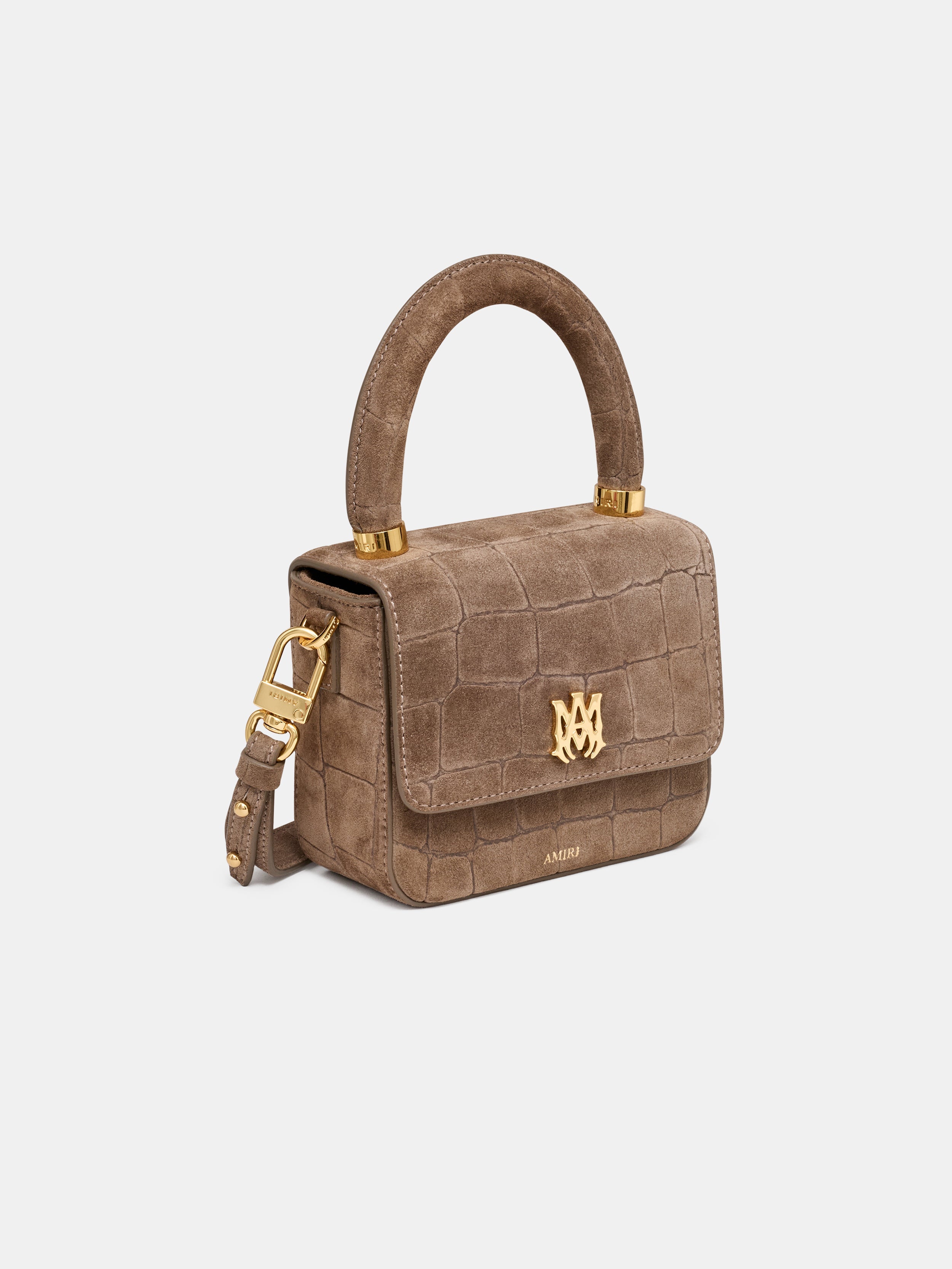 WOMEN - WOMEN'S CROC SUEDE MICRO MA BAG - Dark Brown