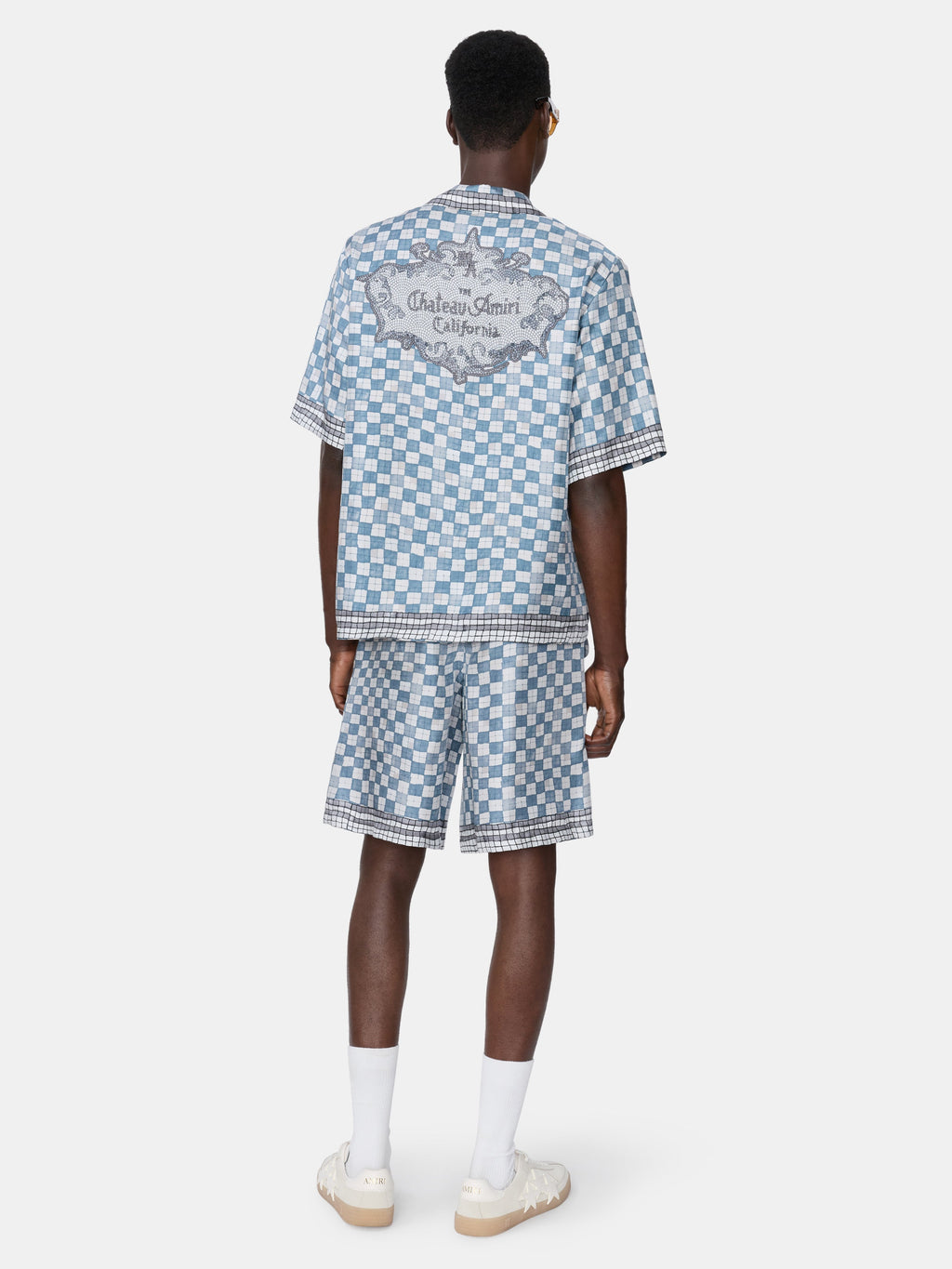 MA CHECKERED BOWLING SHIRT - Steel