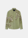 SUEDE SPARROW LONG SLEEVE SHIRT - Green Tea