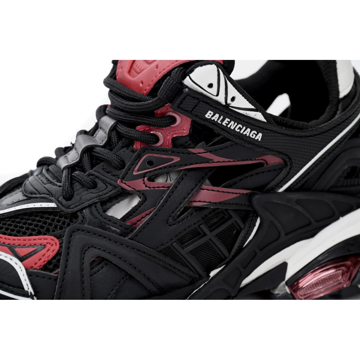 Balenciaga Track 2 Sneaker Military Black White Red