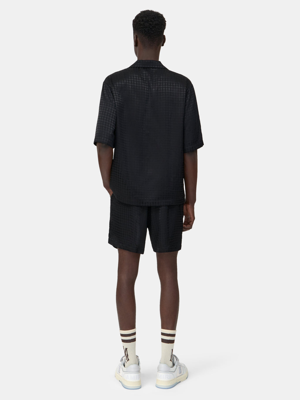 MA QUAD JACQUARD CAMP SHIRT - Black