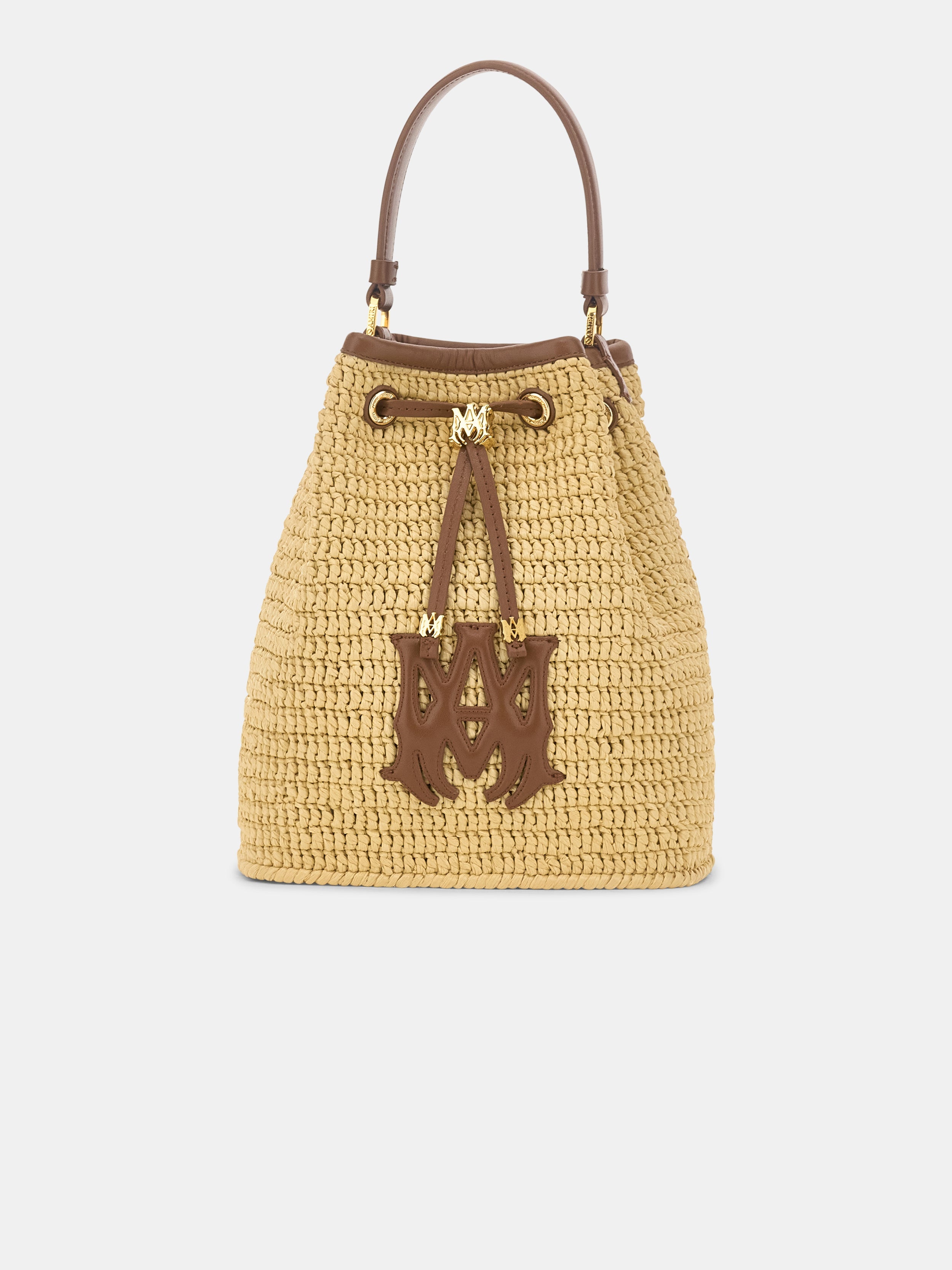 WOMEN - WOMEN'S RAFFIA MICRO MA BUCKET BAG - Natural