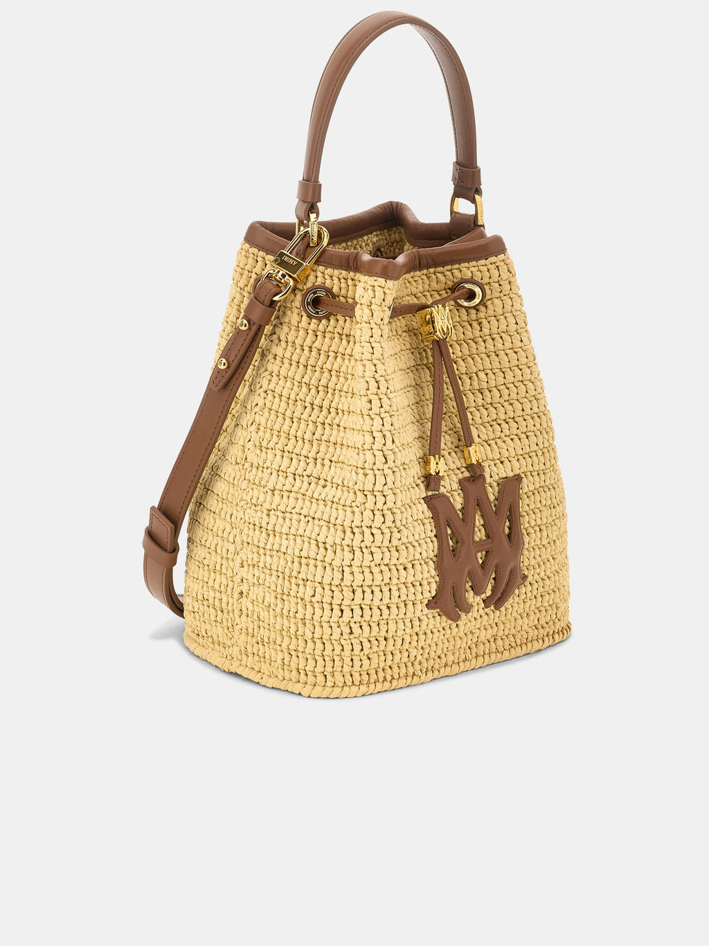 WOMEN - WOMEN'S RAFFIA MICRO MA BUCKET BAG - Natural