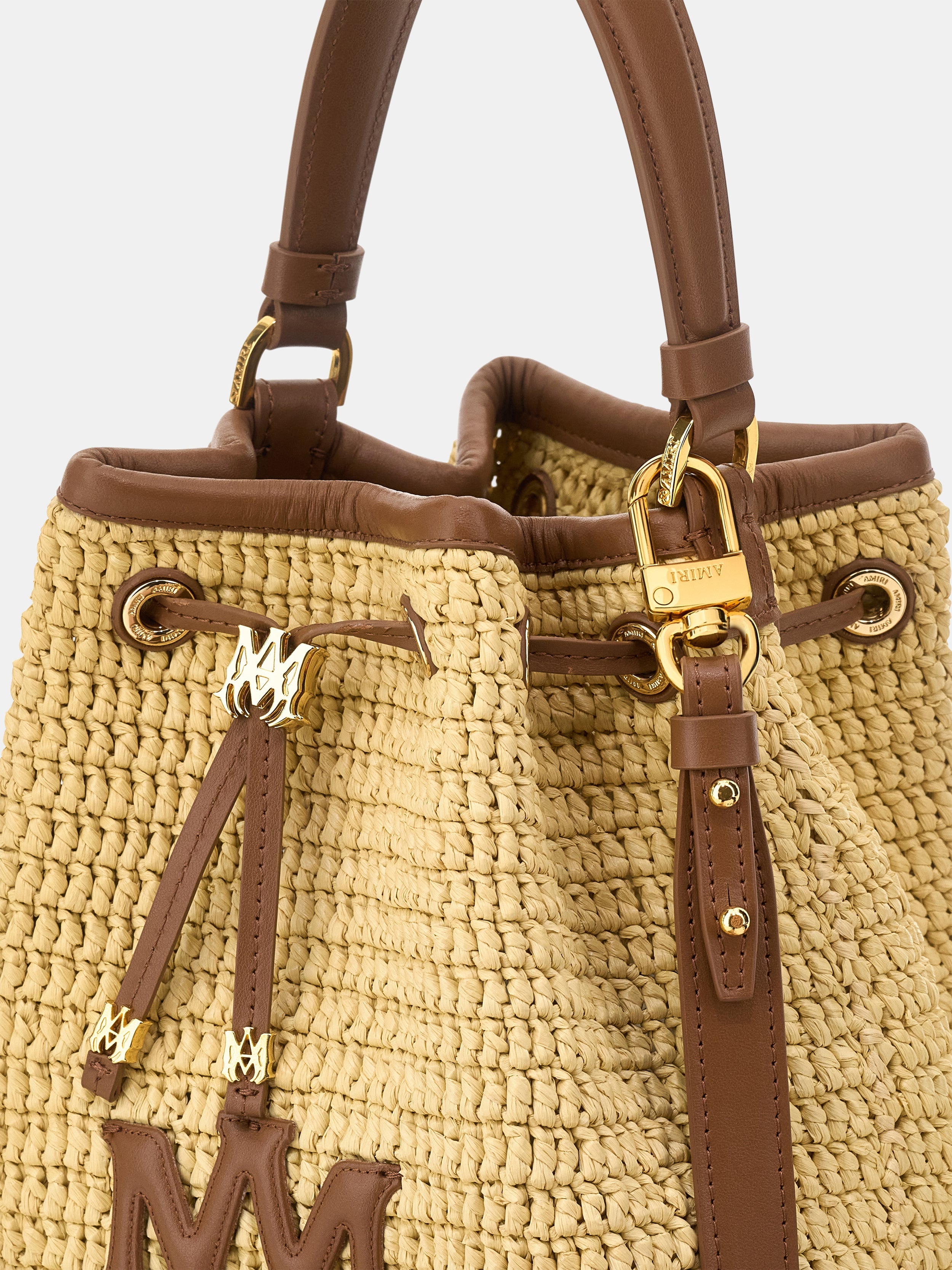 WOMEN - WOMEN'S RAFFIA MICRO MA BUCKET BAG - Natural