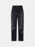 FLANNEL REPAIR BAGGY JEAN - STEEL BLACK