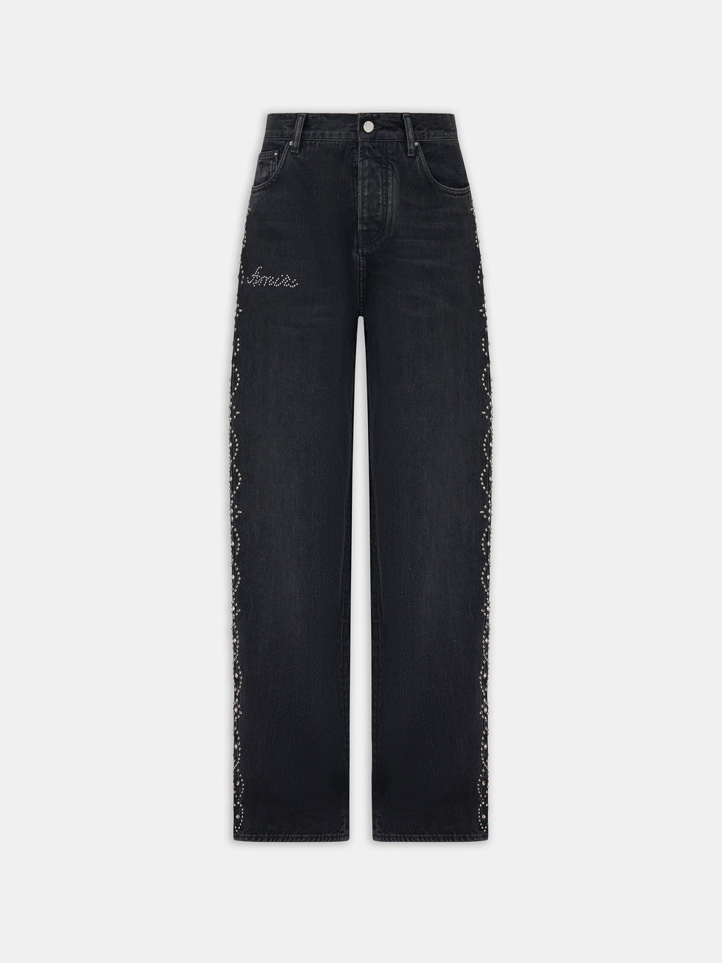 WOMEN - WOMEN'S STUD BAGGY JEAN - Retro Black