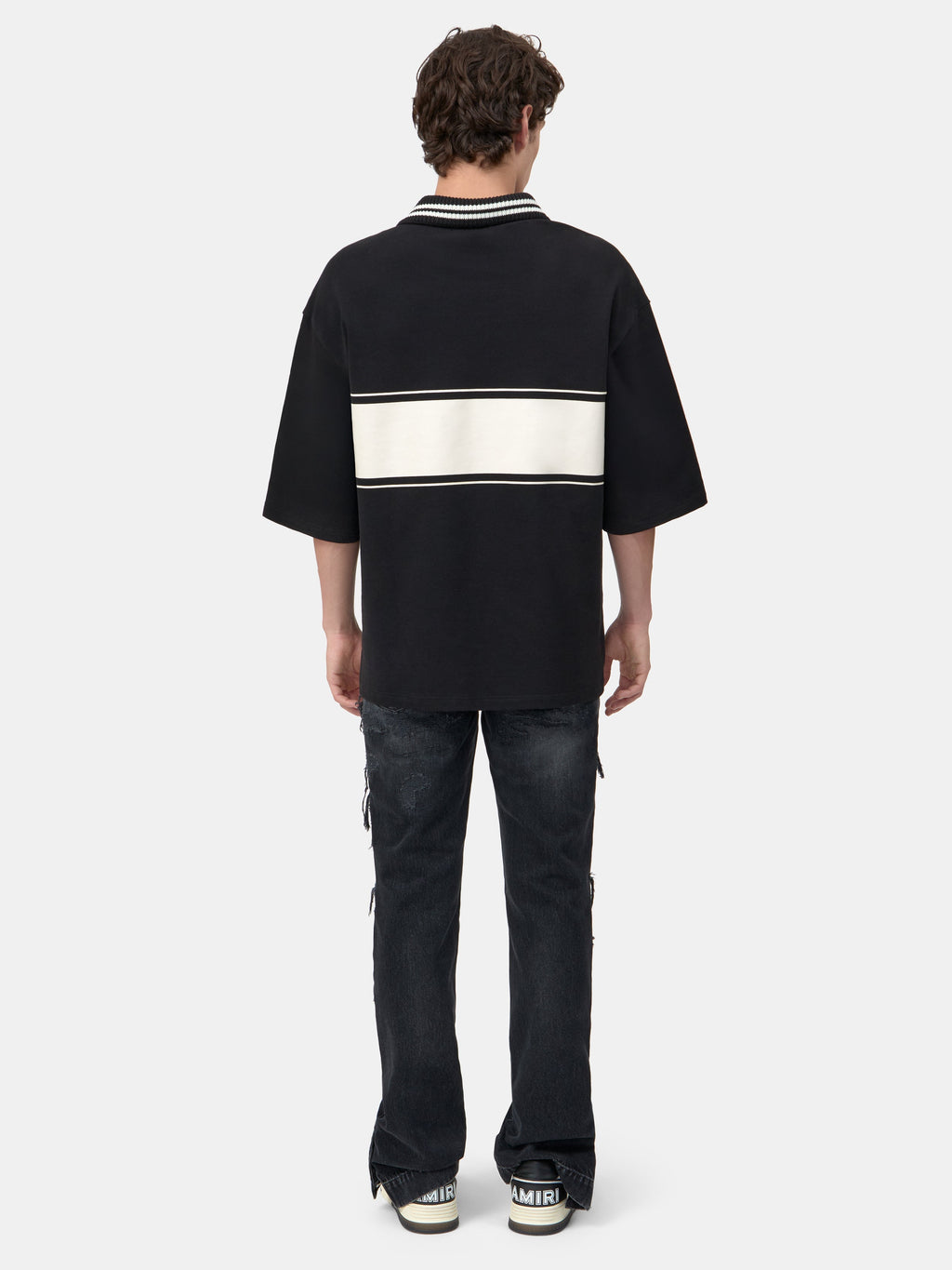 AMIRI SPORT OVERSIZED POLO - Black