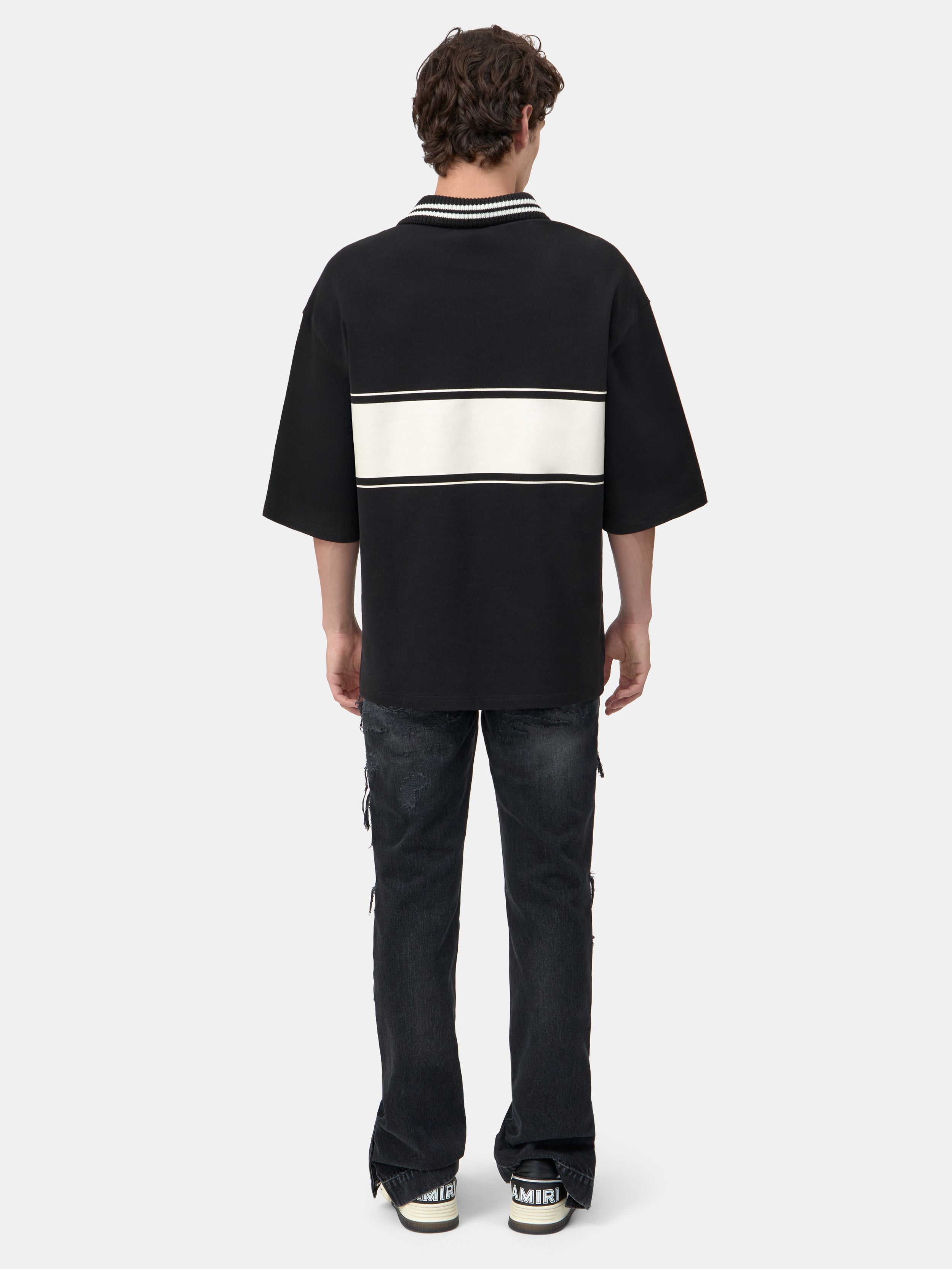 AMIRI SPORT OVERSIZED POLO - Black