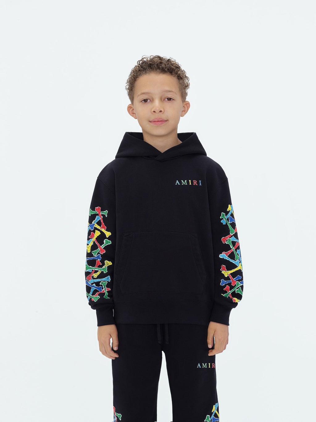 KIDS - Kids Amiri Bones Scribble Hoodie - Black