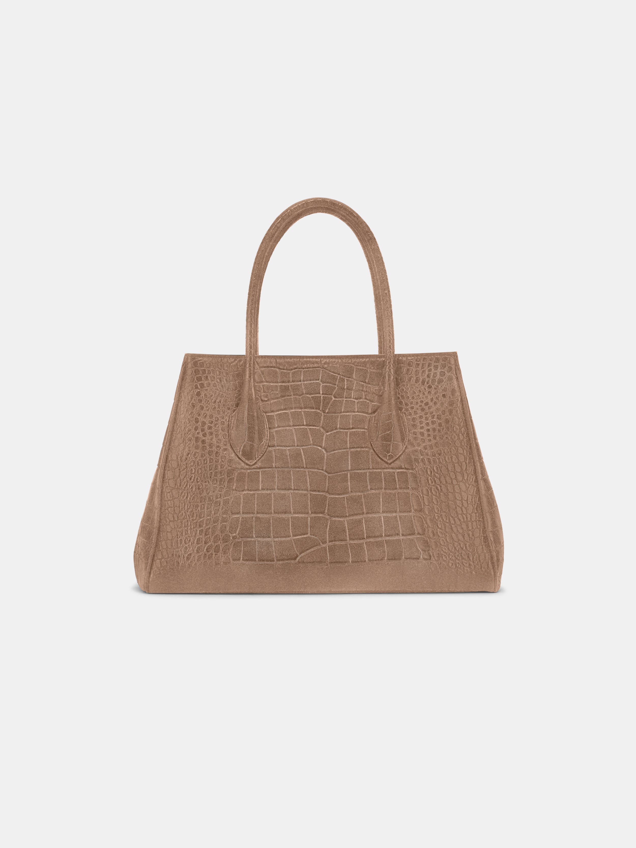 WOMEN - WOMEN'S SUEDE CROC HONEY 40 TOTE - Dark Brown