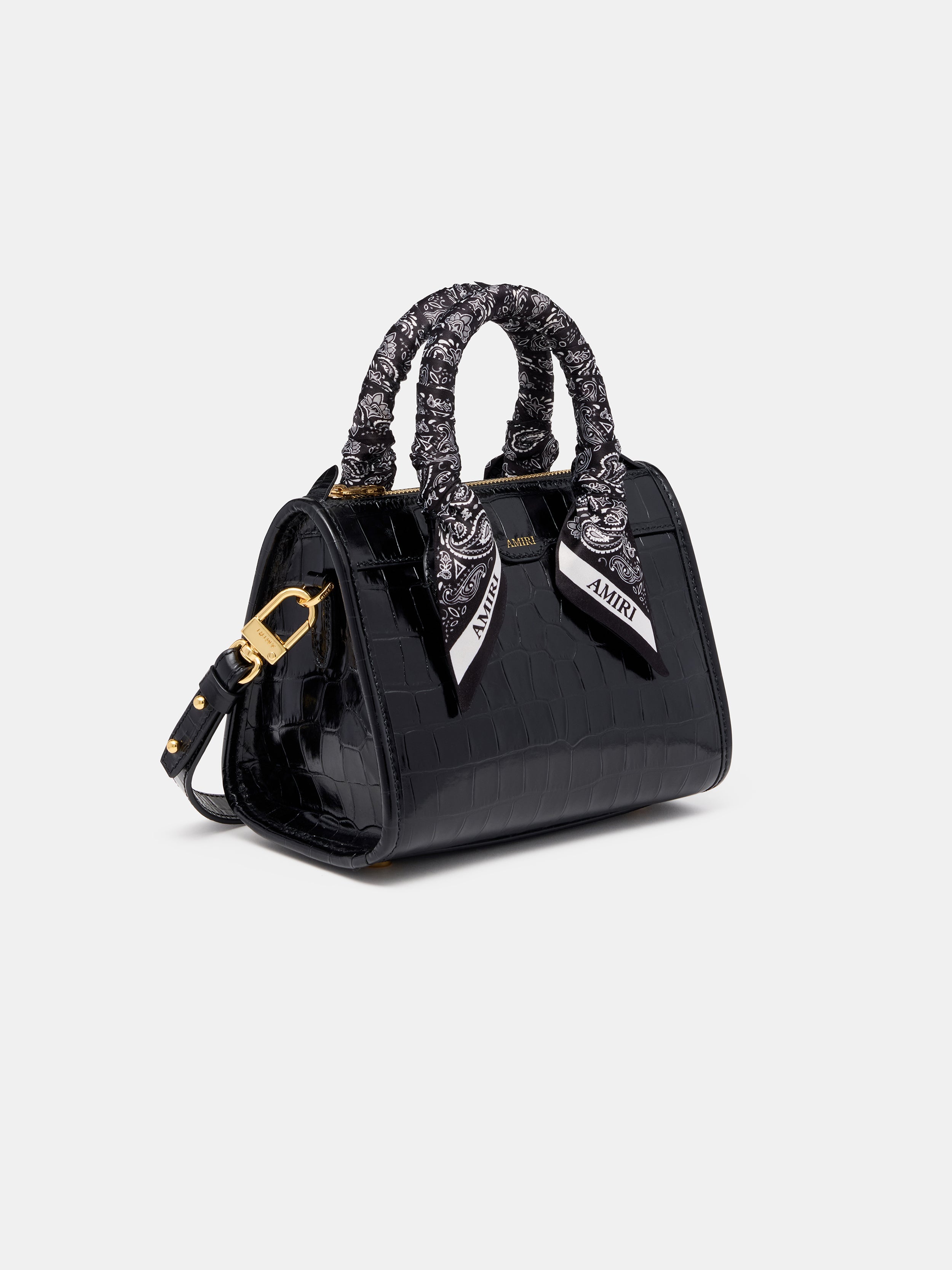 WOMEN - WOMEN'S CROC MICRO TRIANGLE BAG - BLACK