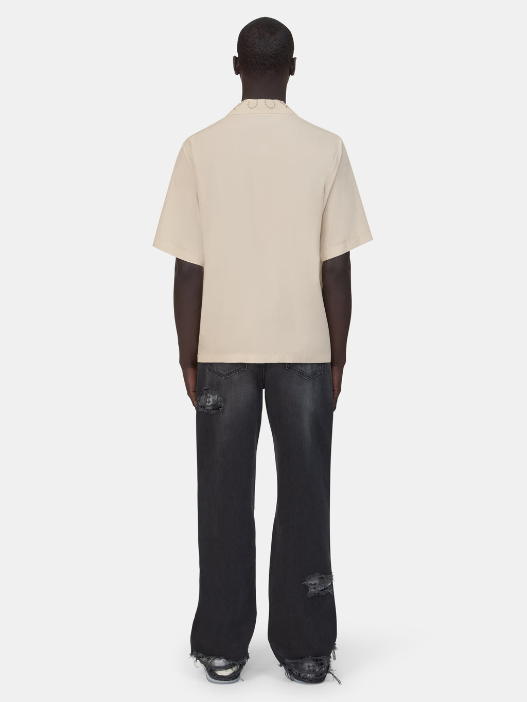 AMIRI STUD CAMP SHIRT - Ivory