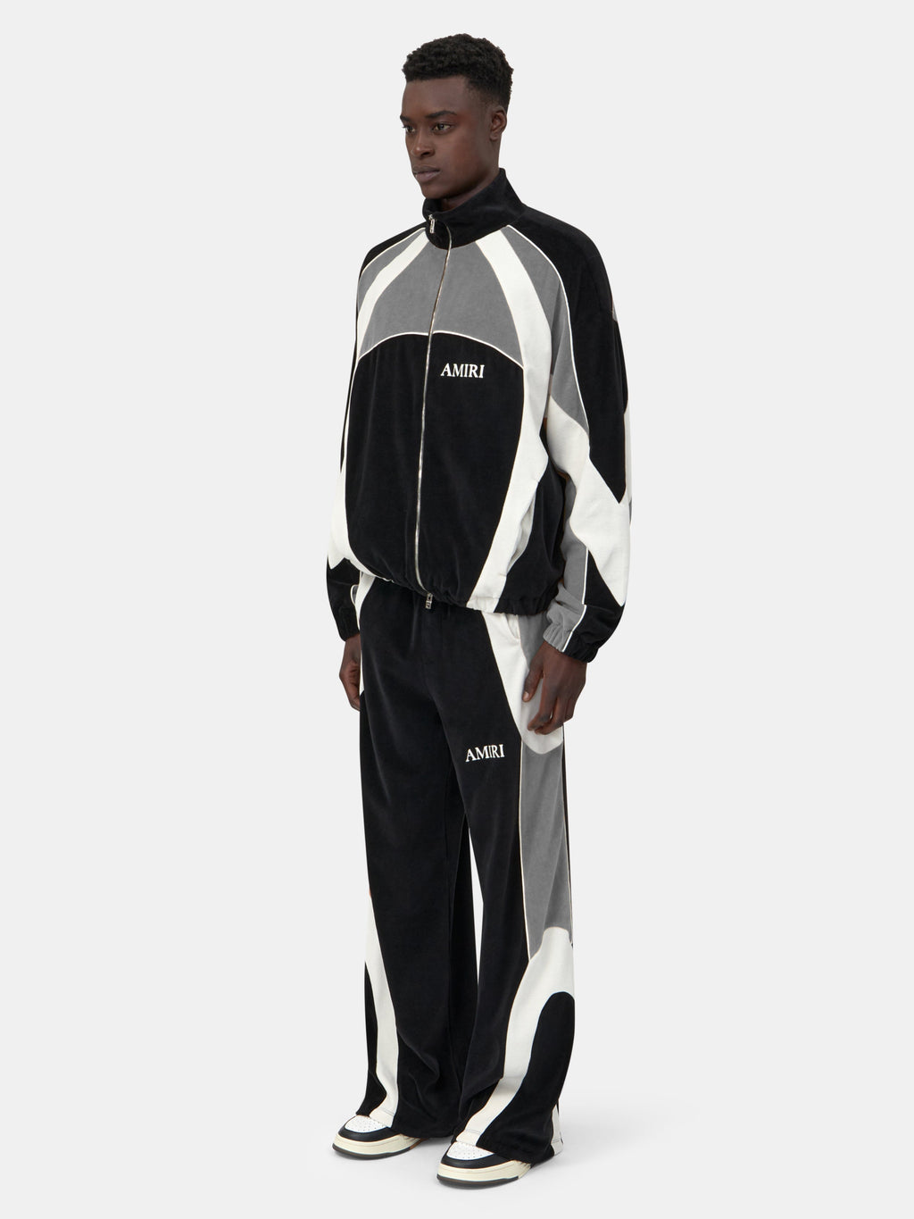 OVERSIZED PANEL TRACK PANT - Black