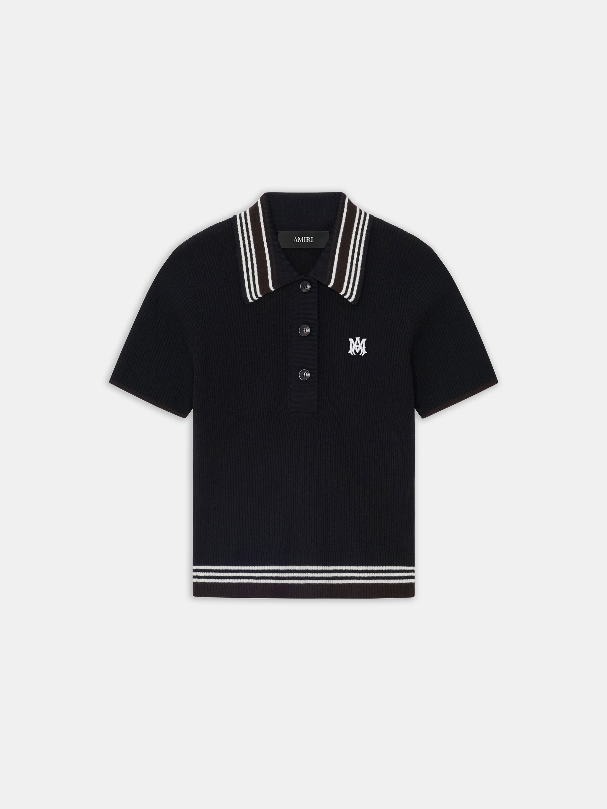 WOMEN - WOMEN'S MA STRIPE POLO - Black