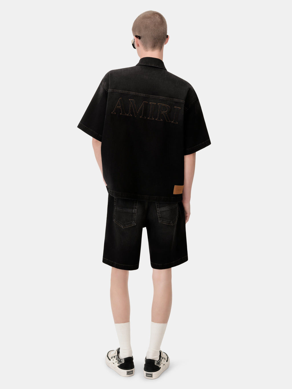 AMIRI 3D SHORT SLEEVE SNAP SHIRT - Vintage Black