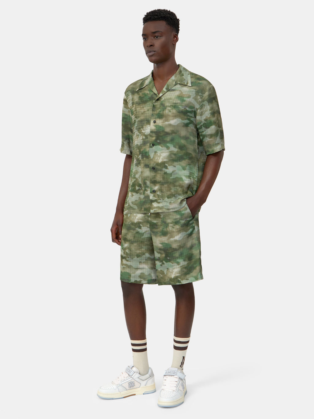 MA QUAD CAMO CAMP SHIRT - Natural