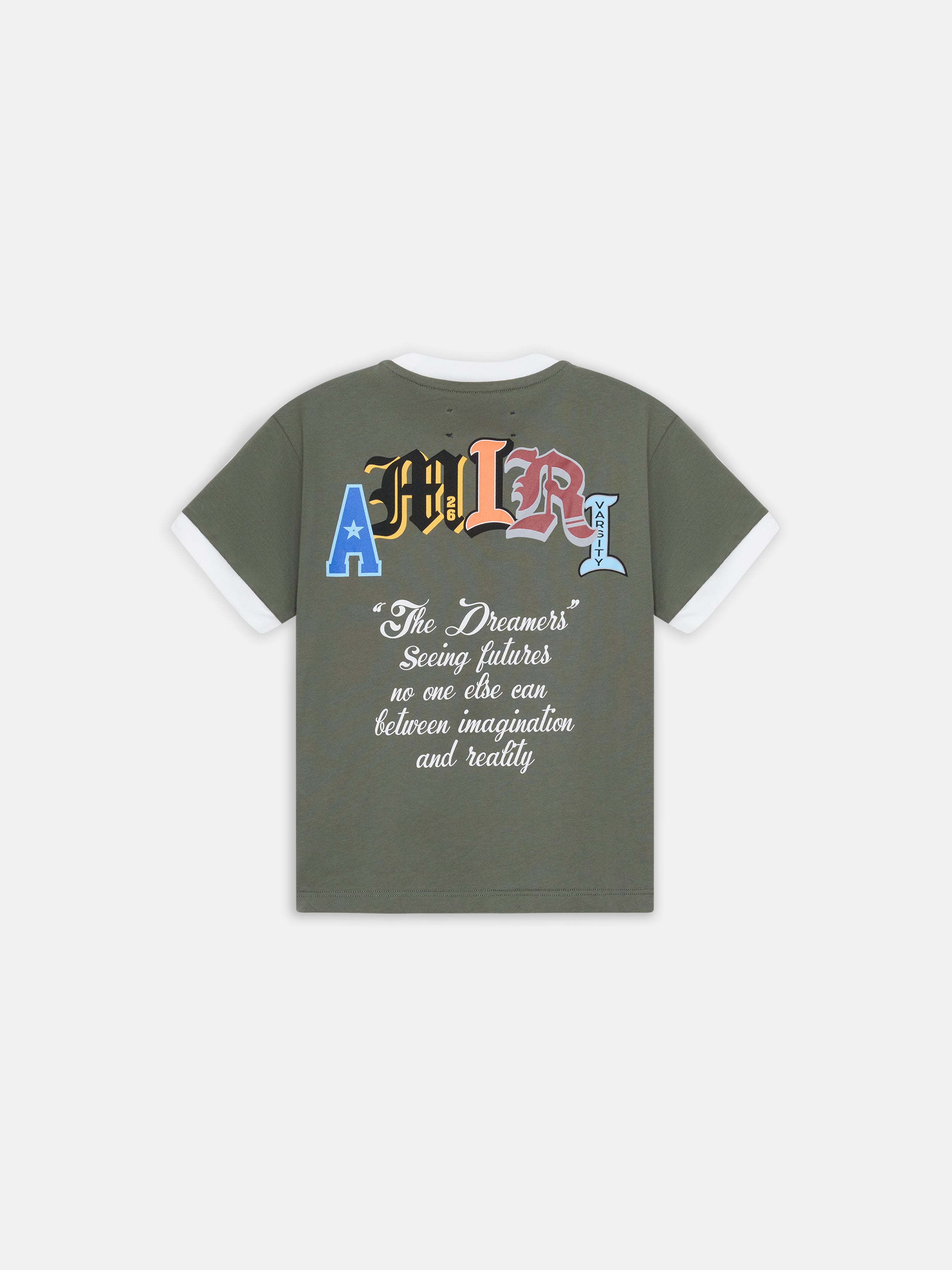 KIDS - KIDS' VARSITY PATCH RINGER TEE - Dark Sage