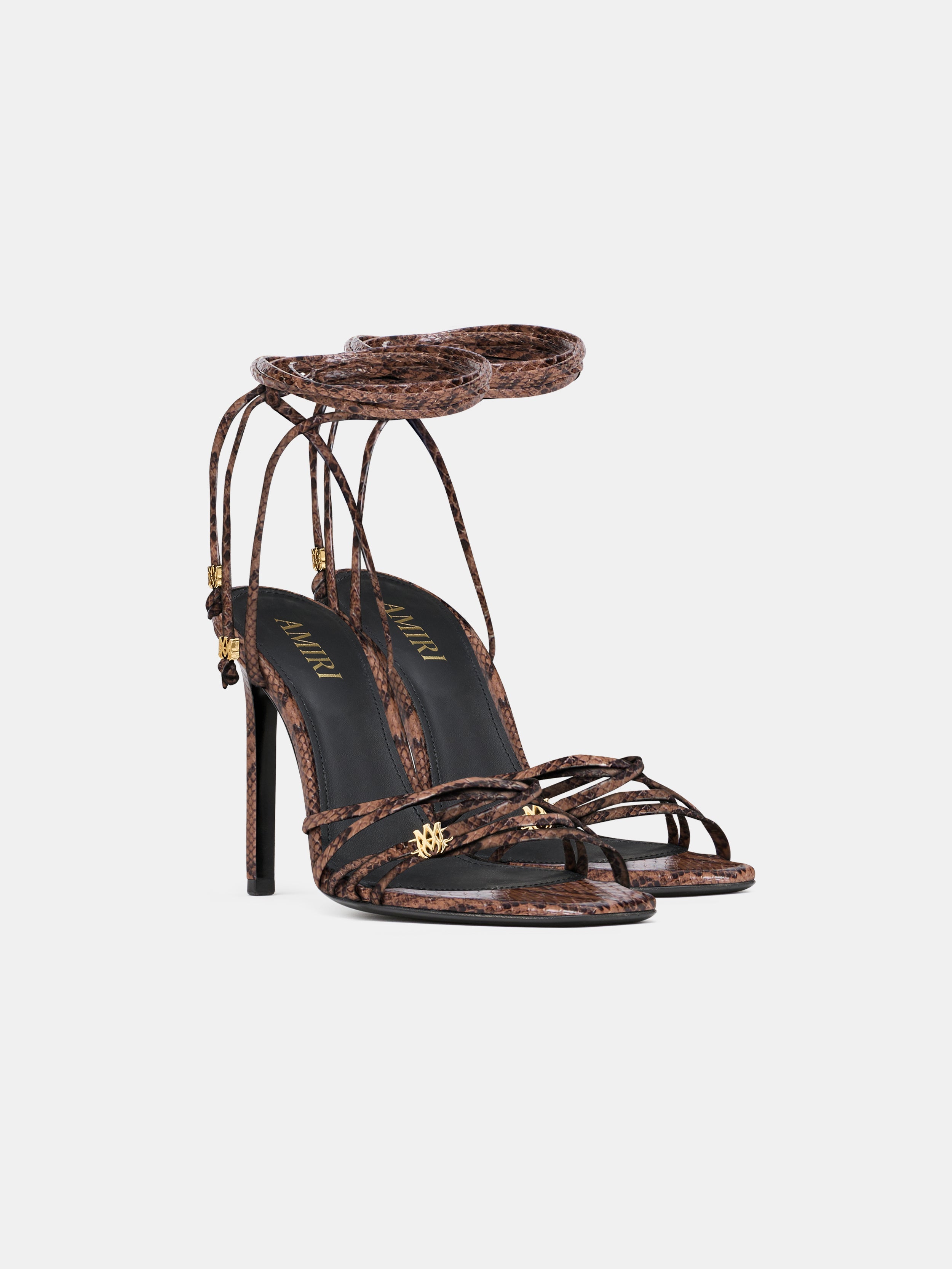 WOMEN - WOMEN'S SNAKE MA HEELED SANDAL - Brown
