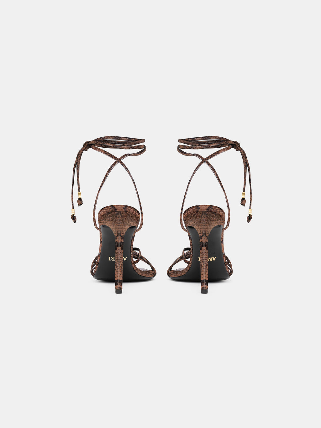 WOMEN - WOMEN'S SNAKE MA HEELED SANDAL - Brown
