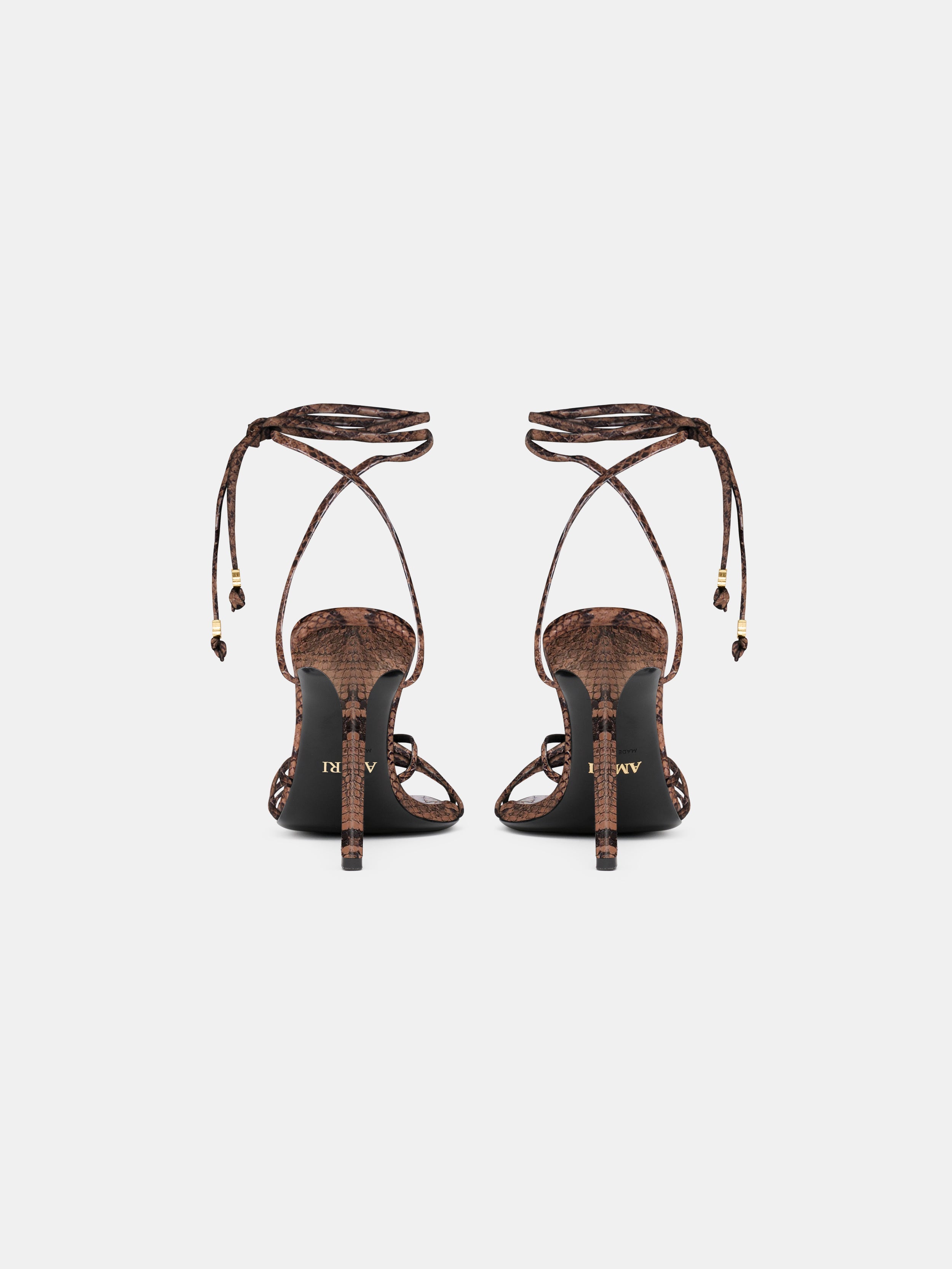 WOMEN - WOMEN'S SNAKE MA HEELED SANDAL - Brown