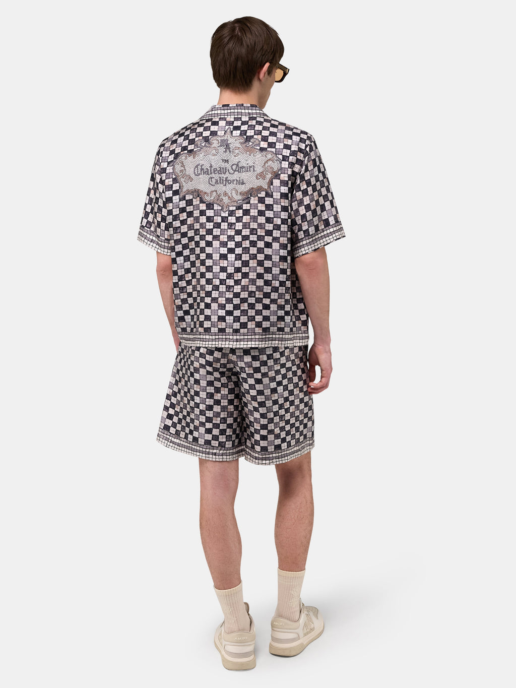 MA CHECKERED BOWLING SHIRT - Taupe