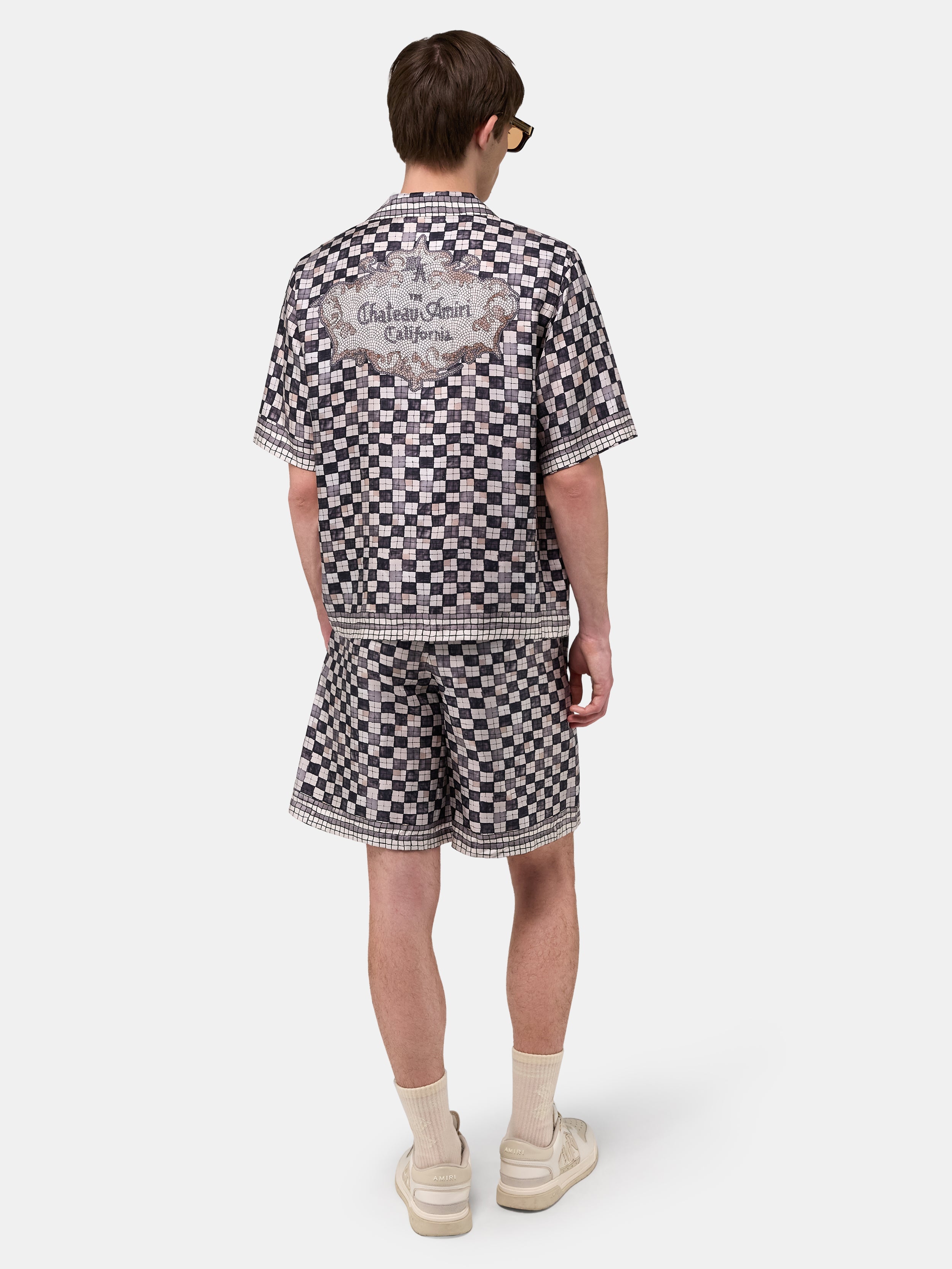 MA CHECKERED BOWLING SHIRT - Taupe