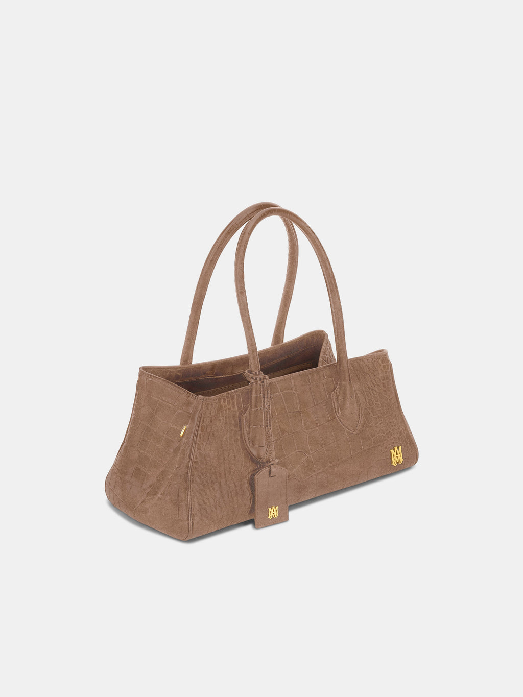 WOMEN - WOMEN'S SUEDE CROC HONEY 40 SHOULDER - Dark Brown