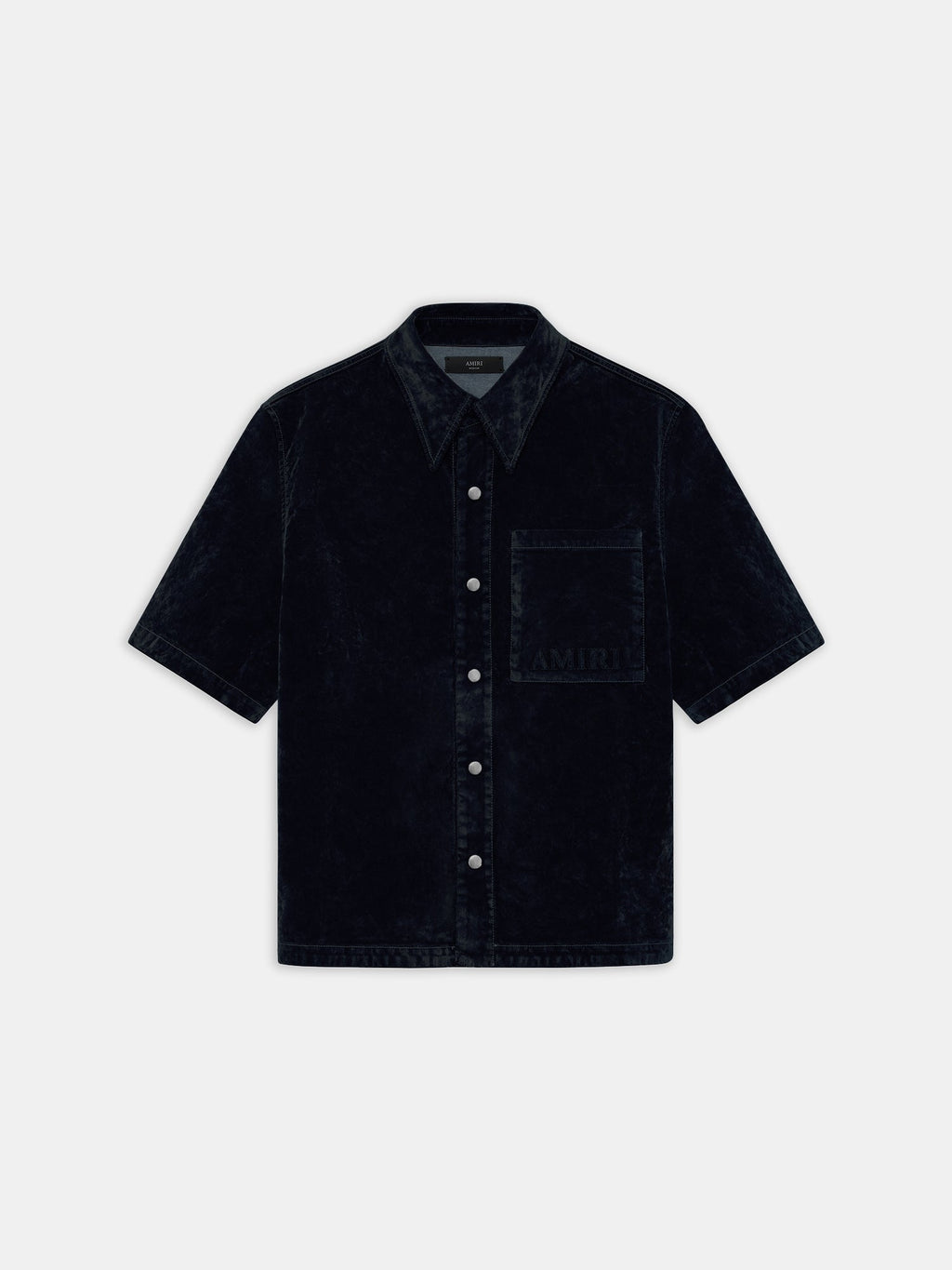 VELVET CAMP SHIRT - BLACK