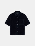 VELVET CAMP SHIRT - BLACK