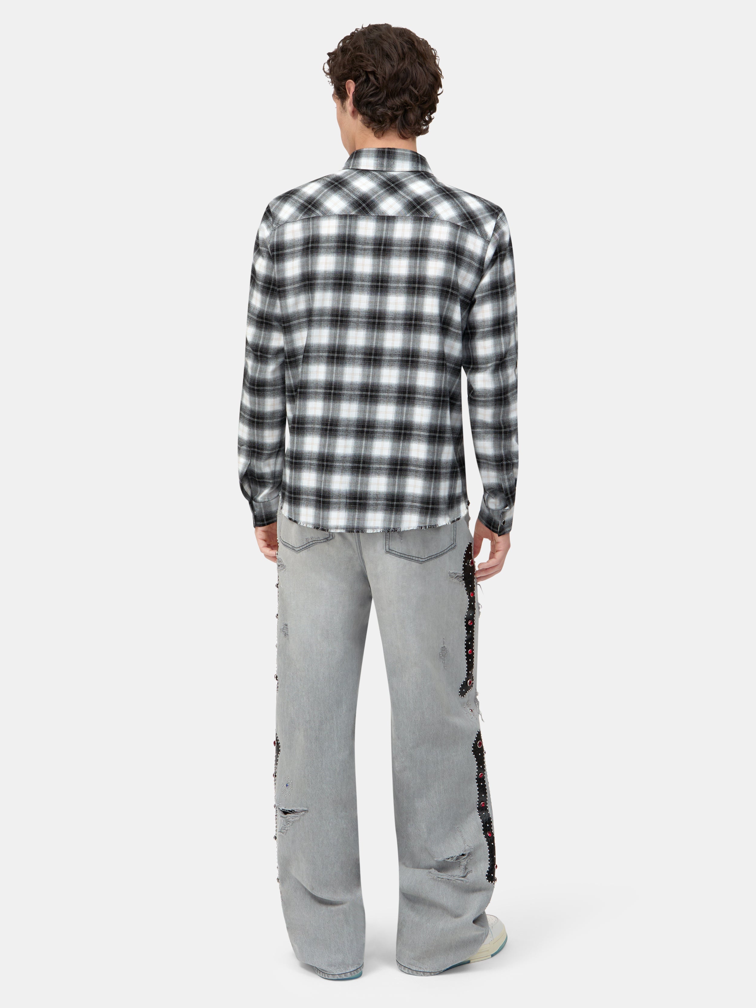 BONES FLANNEL OVERSHIRT - Black