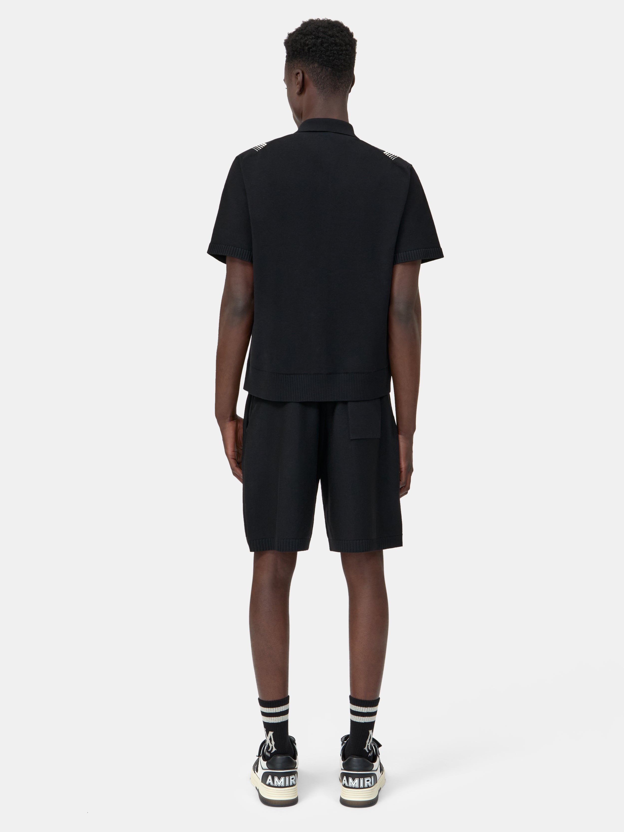 STUD STRIPE SHIRT - Black