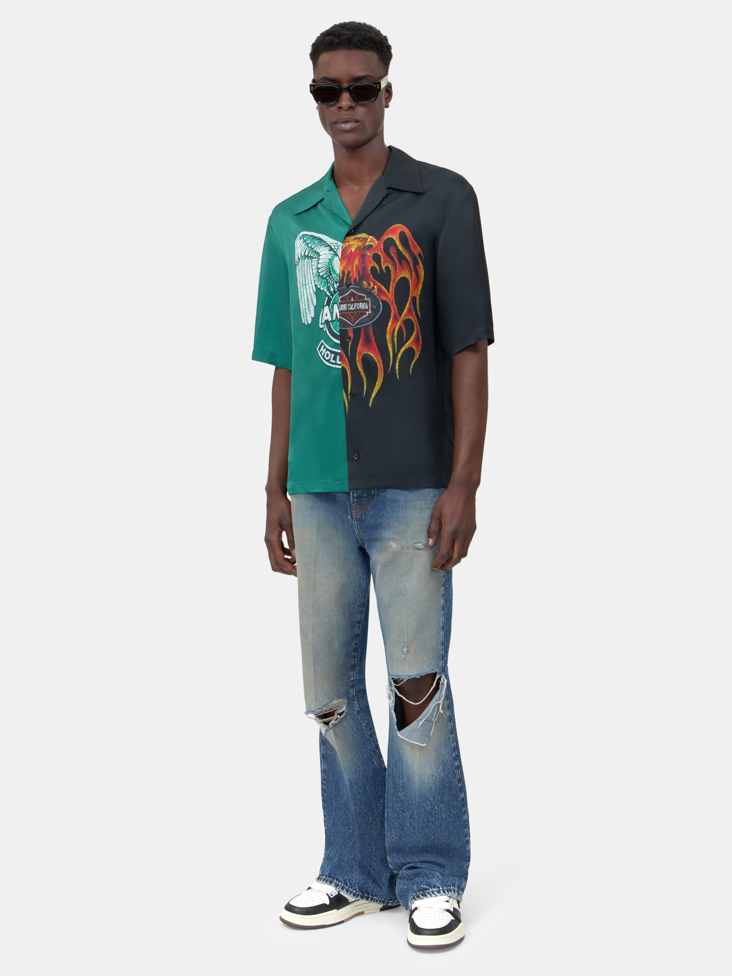 SPLICED CAMP SHIRT - Multi