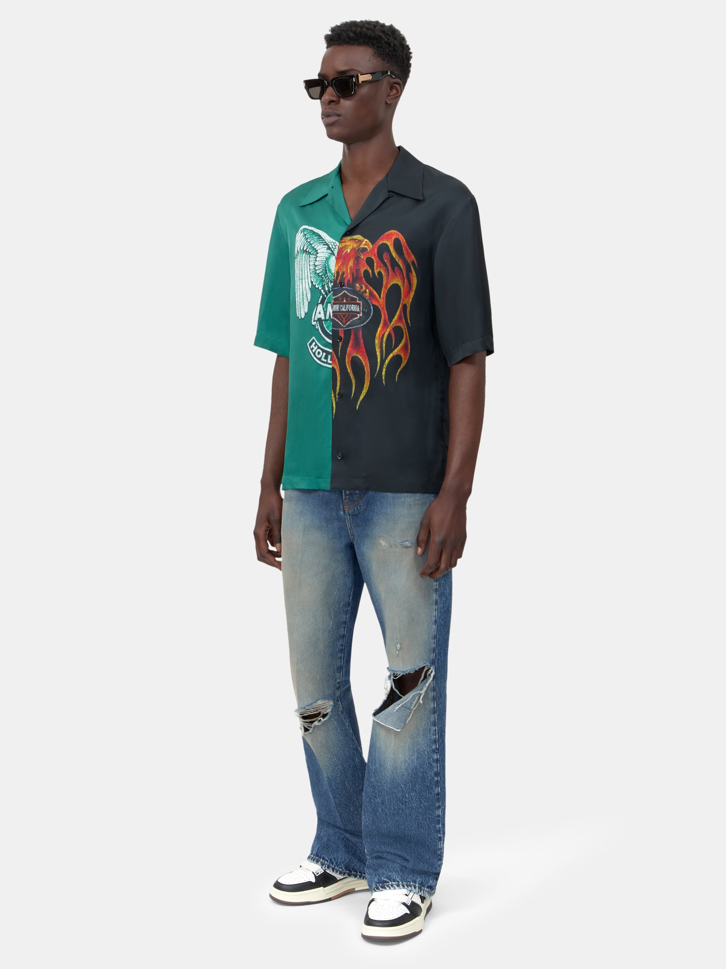 SPLICED CAMP SHIRT - Multi