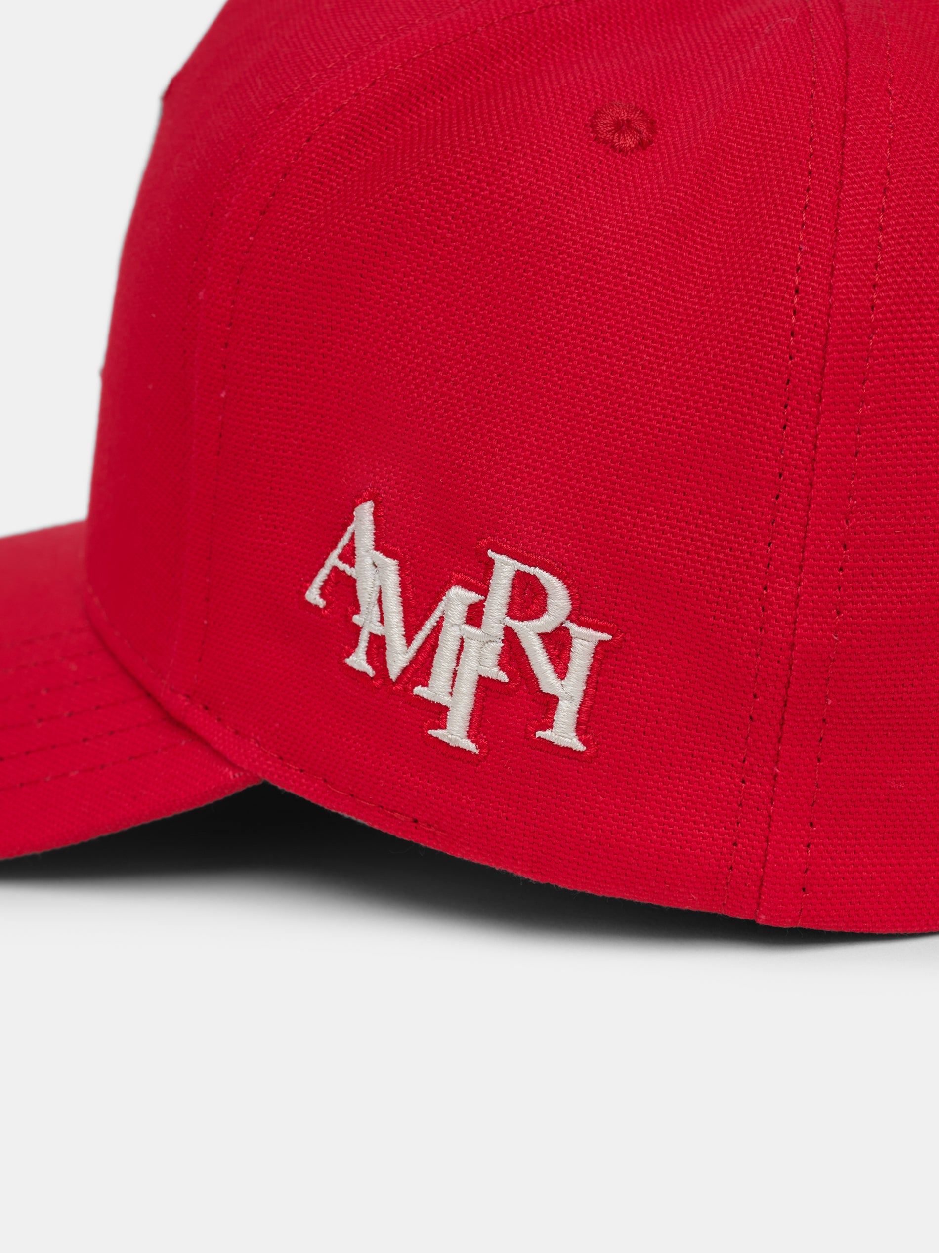MA STAGGERED AMIRI FULL CANVAS HAT - Red