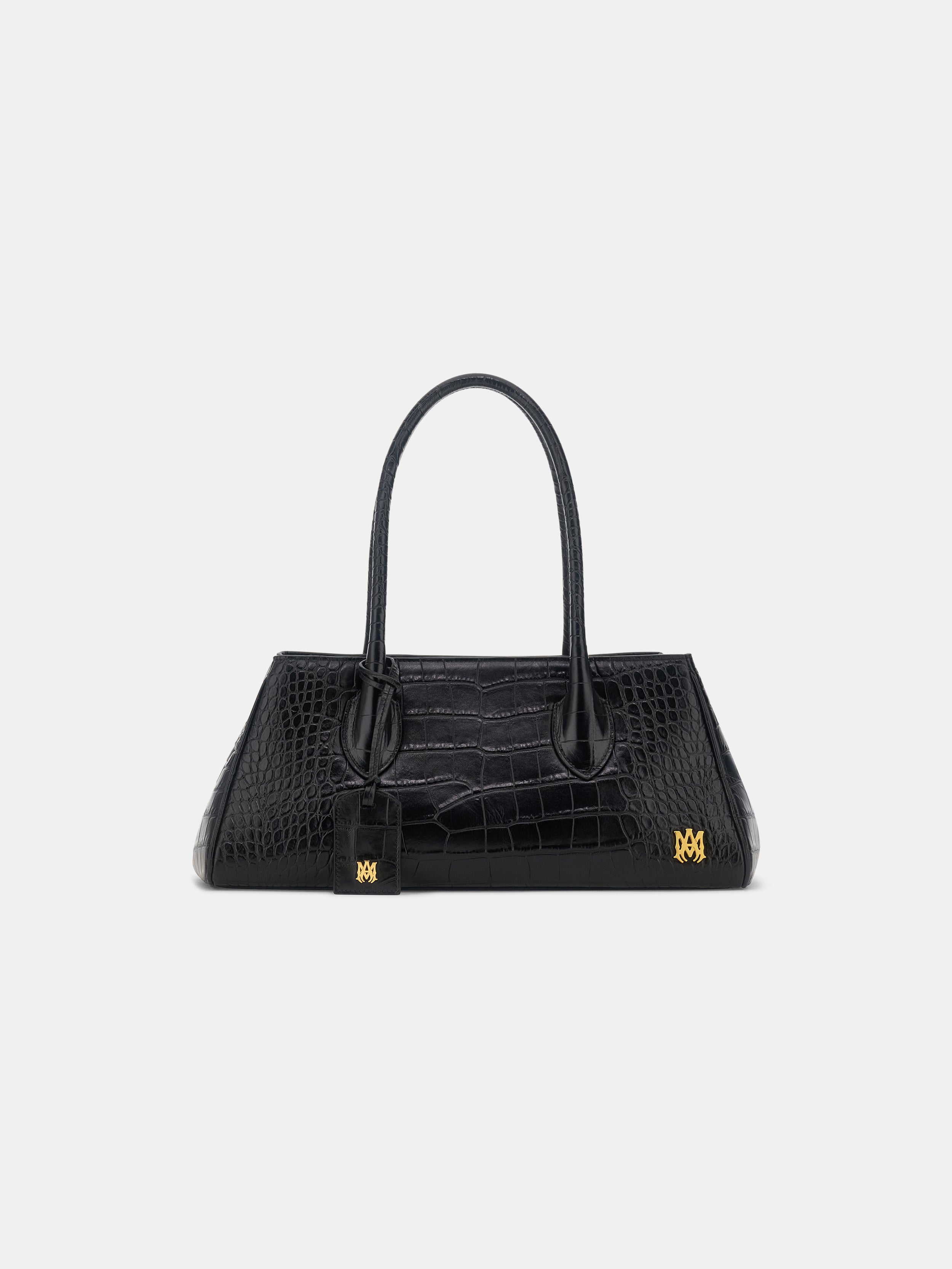 WOMEN - WOMEN'S EMBOSSED CROC HONEY 40 SHOULDER - Black