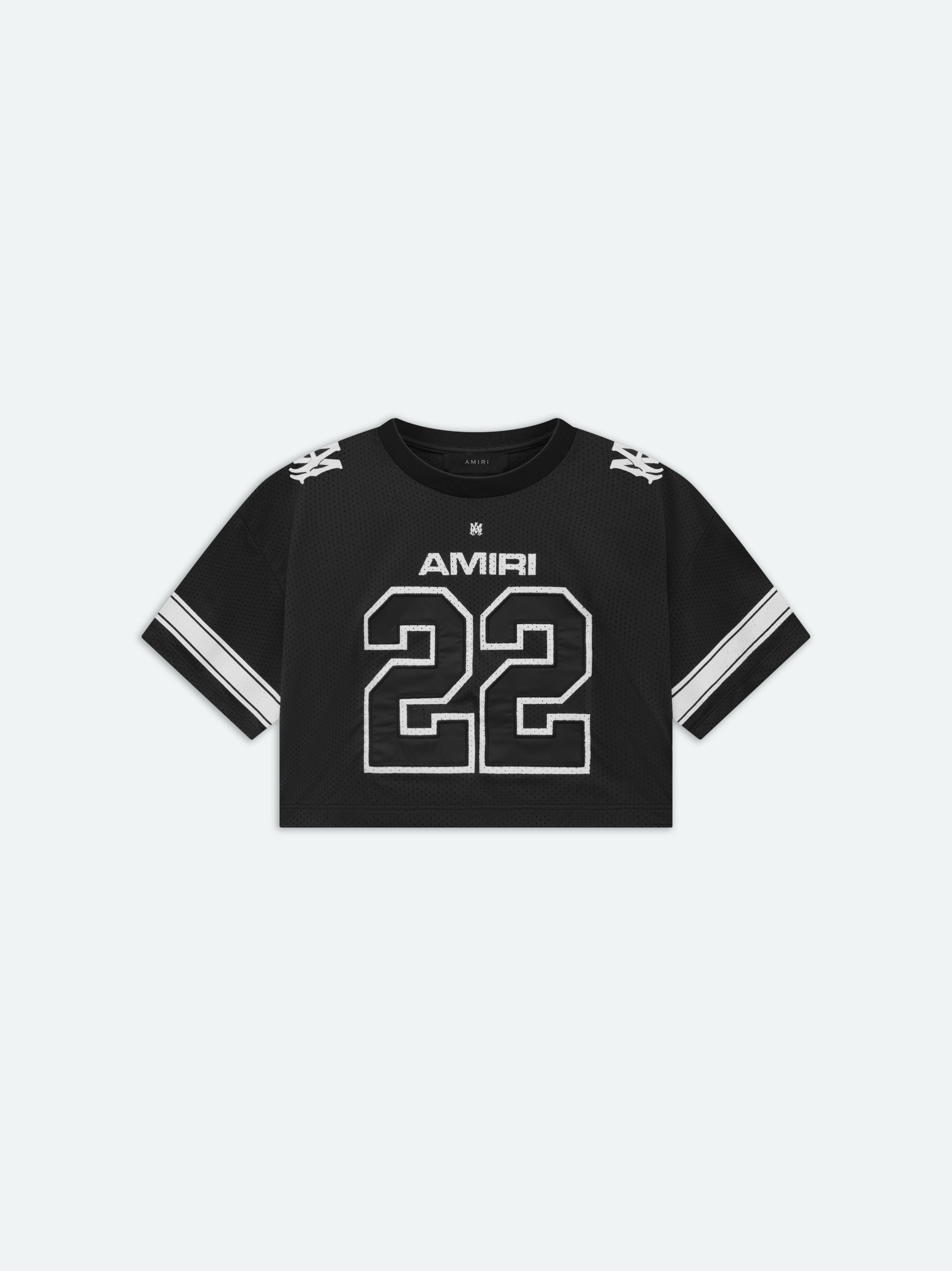 WOMEN- WOMEN'S 22 CROPPED MESH TEE - BLACK