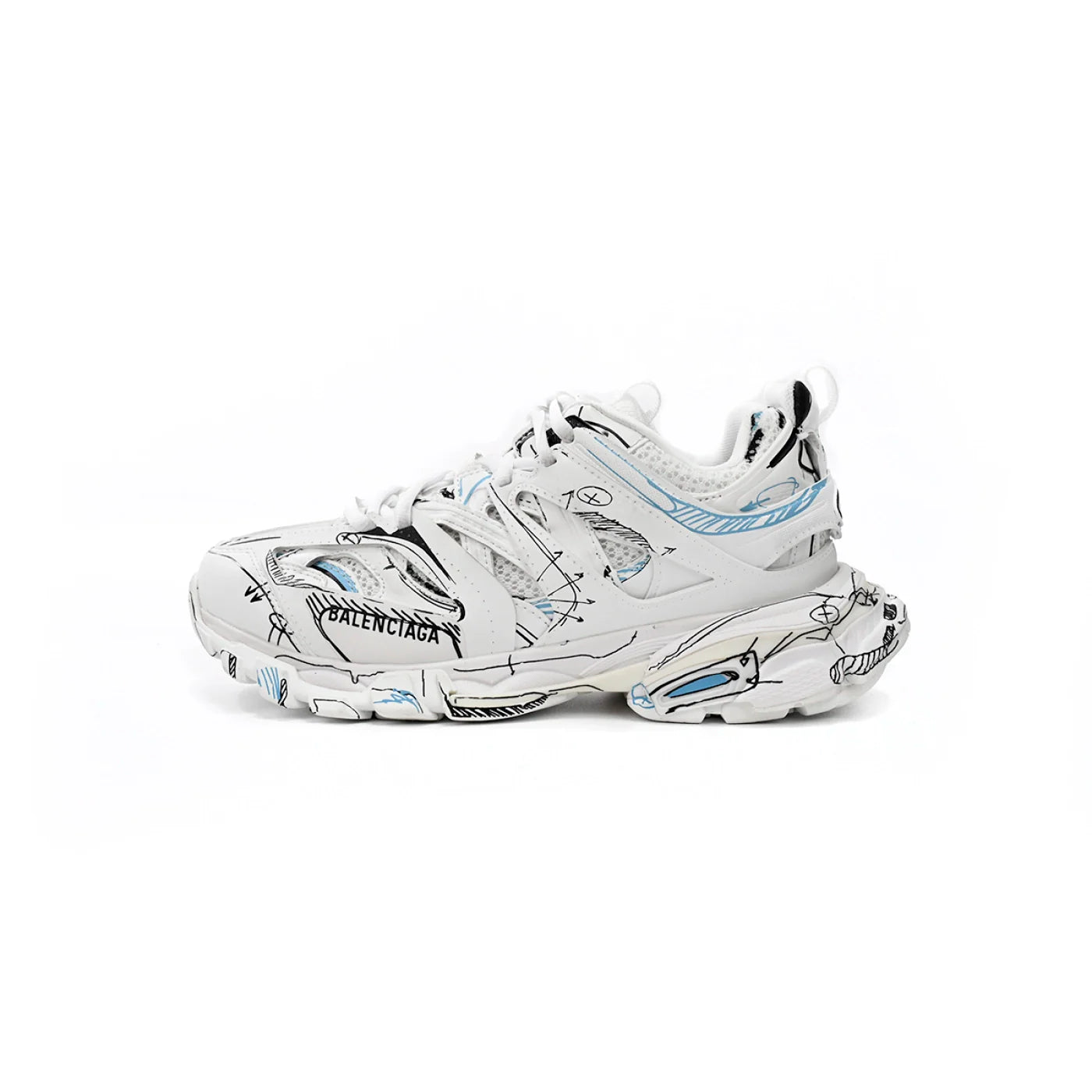 Balenciaga Track. Black Graffiti