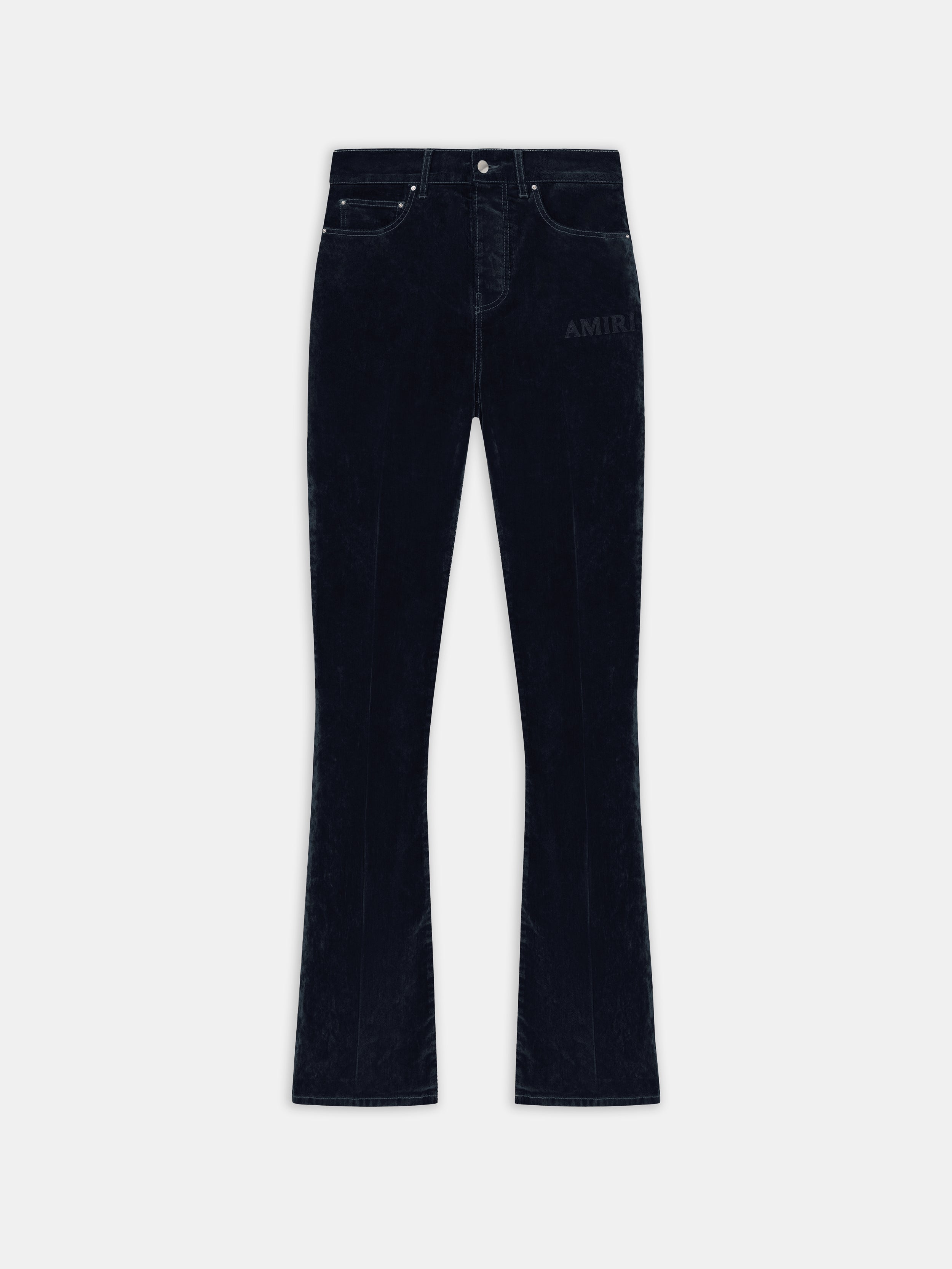 VELVET FLARE JEAN - BLACK
