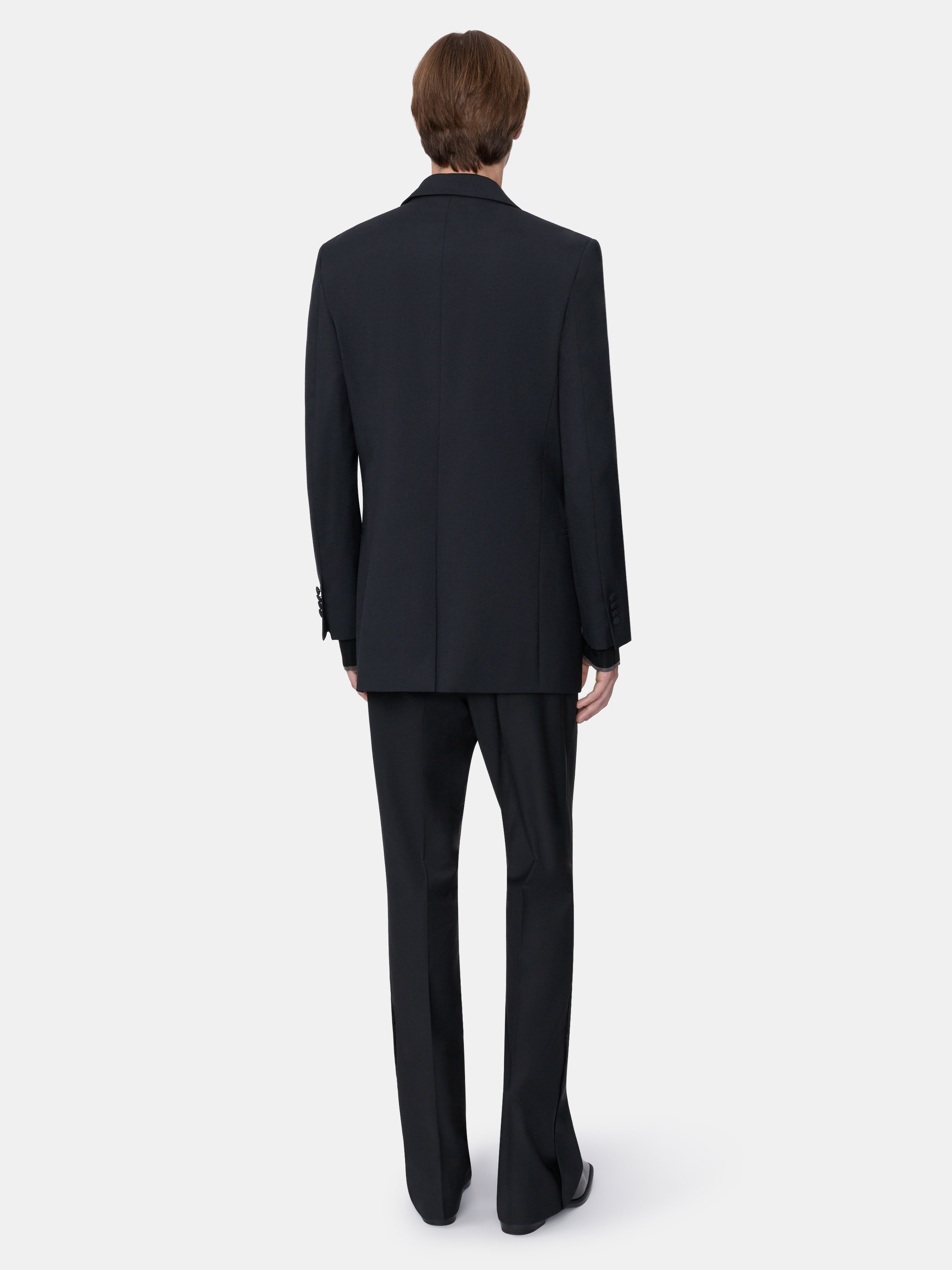 SINGLE-BREASTED TUXEDO JACKET - BLACK