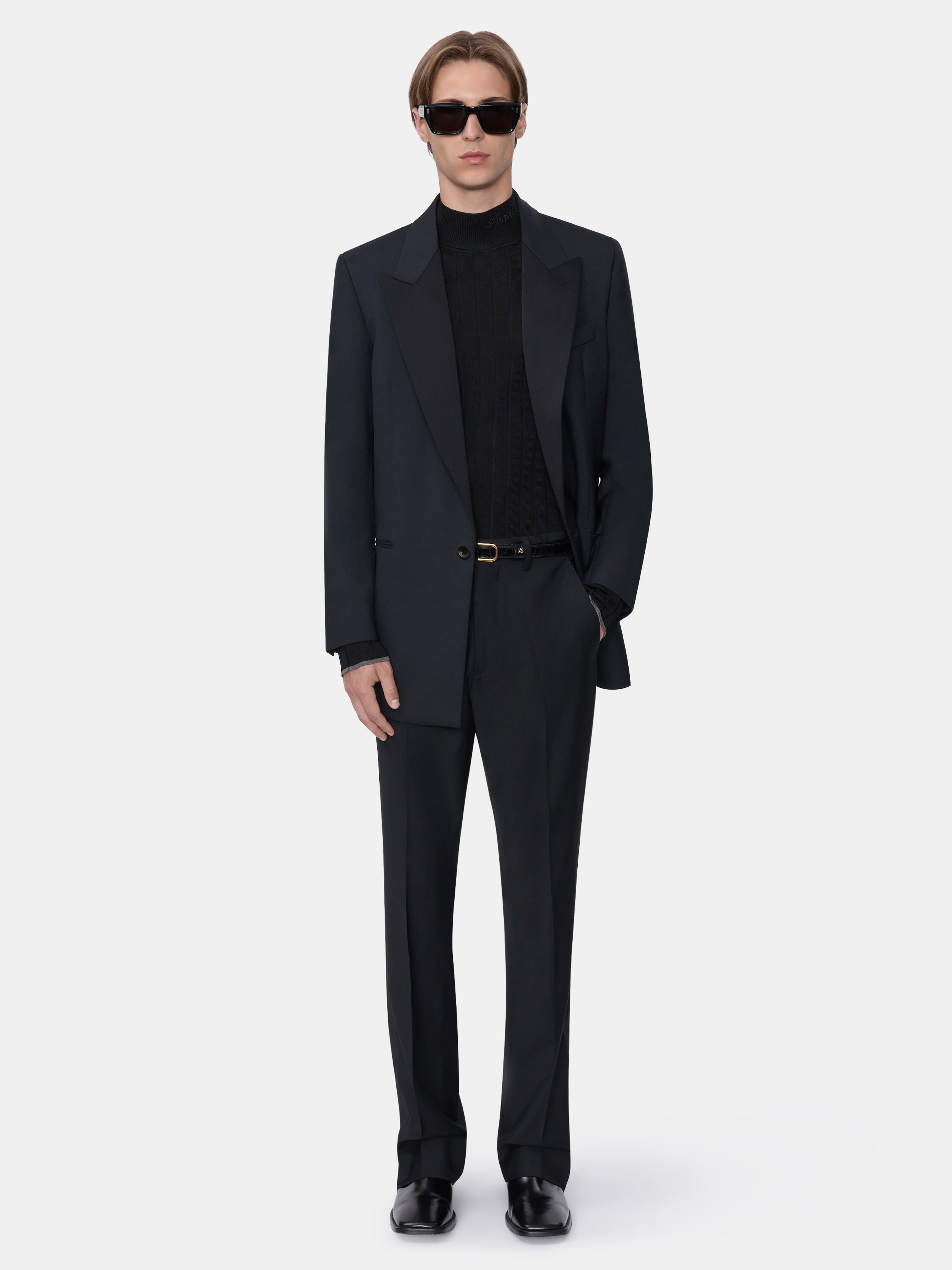 TAILORED BOOT CUT PANT - BLACK