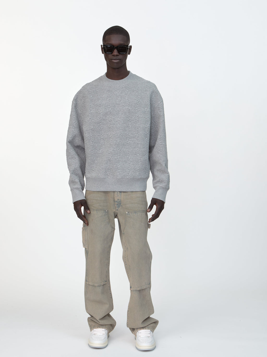 MA QUAD OVERSIZED CREW - STONE