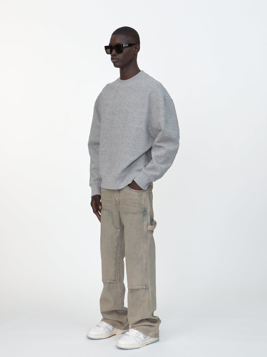 MA QUAD OVERSIZED CREW - STONE