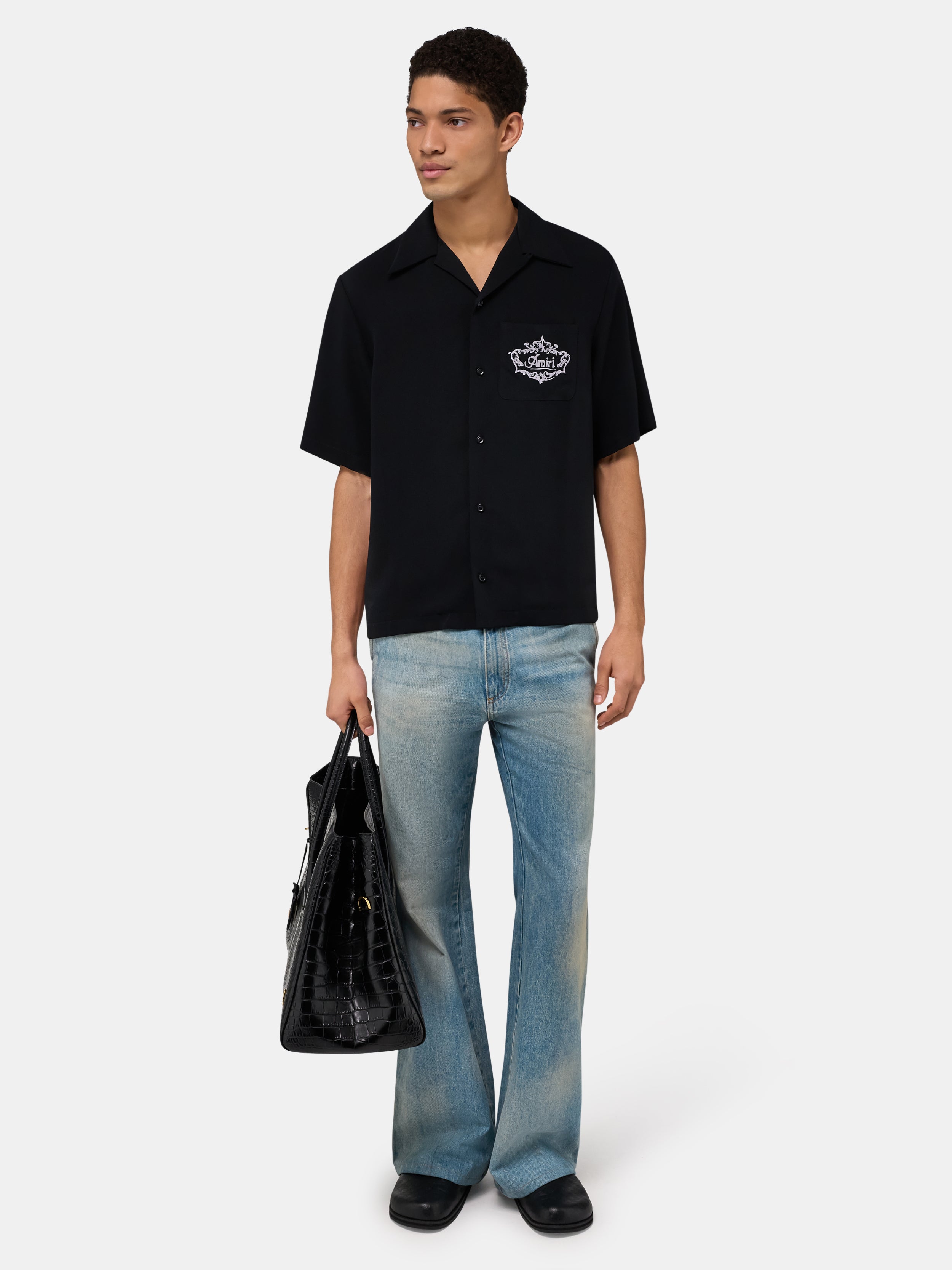 CHATEAU CREST CAMP SHIRT - Black