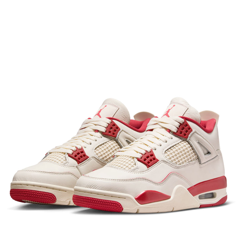 Women's Air Jordan 4 Retro 'Valentine's Day' - Pale Ivory/Sierra Red