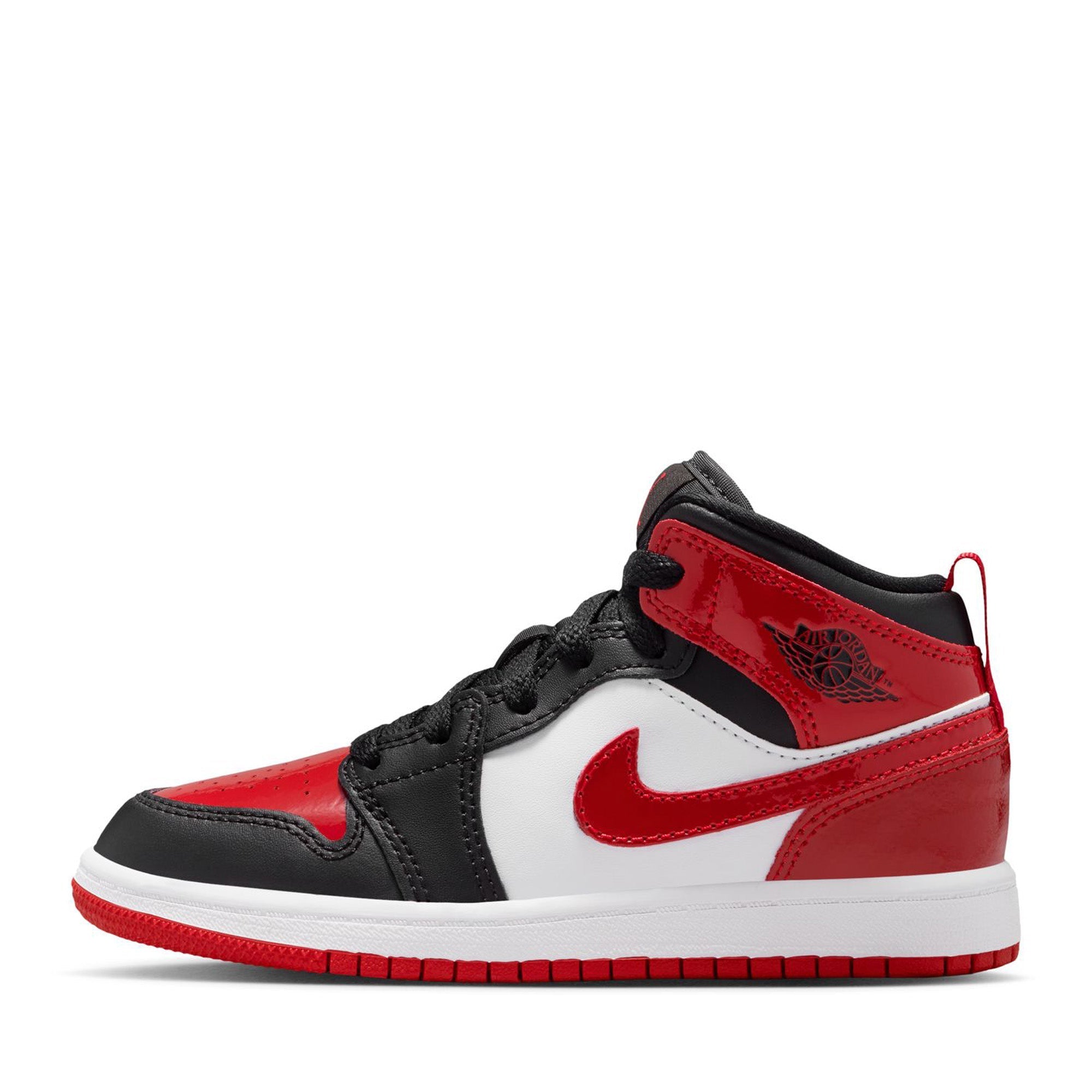 Jordan 1 Mid SE (PS) - Black/Varsity Red
