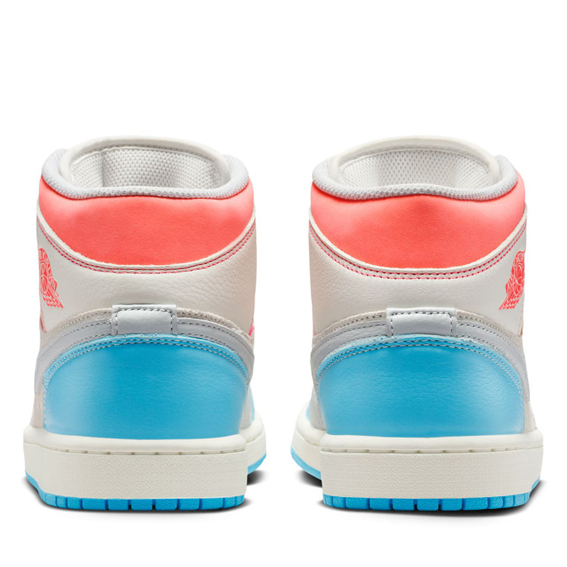 Women's Air Jordan 1 Mid - Sail/Blue Chill