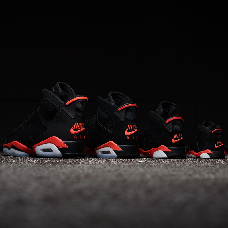 Jordan 6 Retro 'Reverse Infrared' (TD) - Black/Light Crimson
