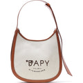 BAPE BAPY LEATHER-TRIM CANVAS HOBO LADIES