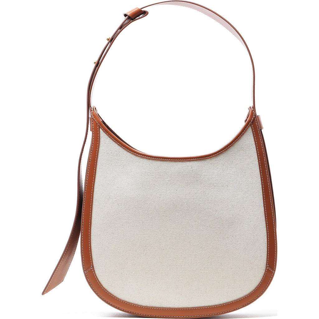 BAPE BAPY LEATHER-TRIM CANVAS HOBO LADIES