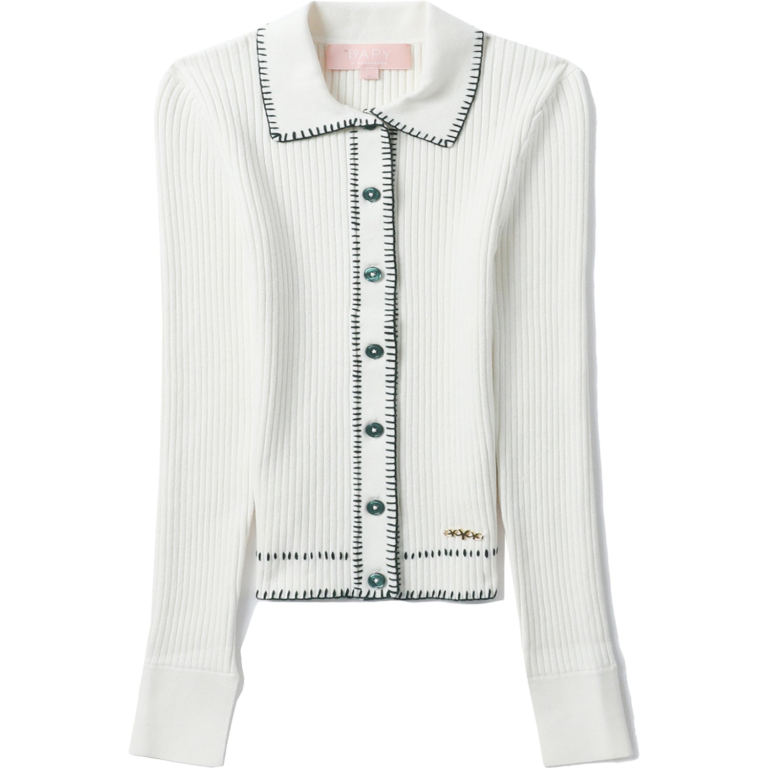 BAPE BAPY RIBBED CARDIGAN LADIES